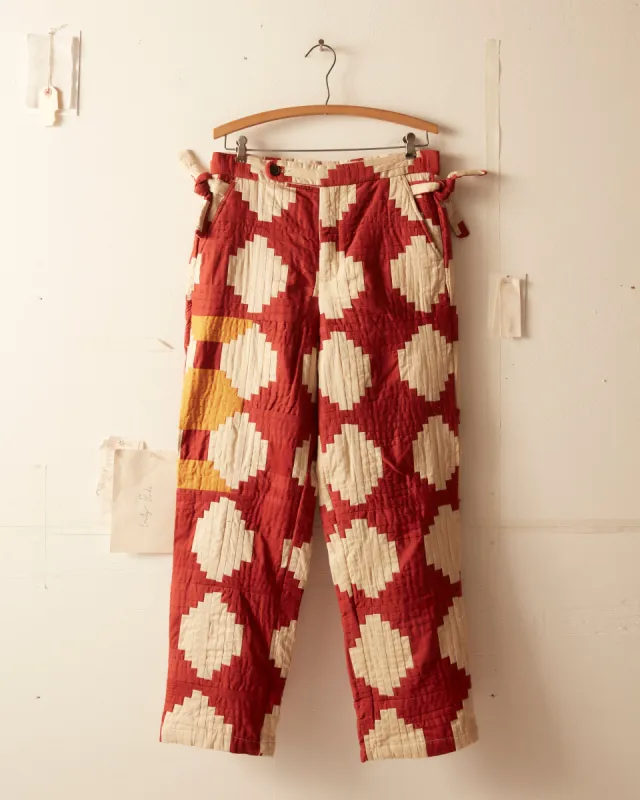 Courthouse Steps Sateen Trousers sold by BODE