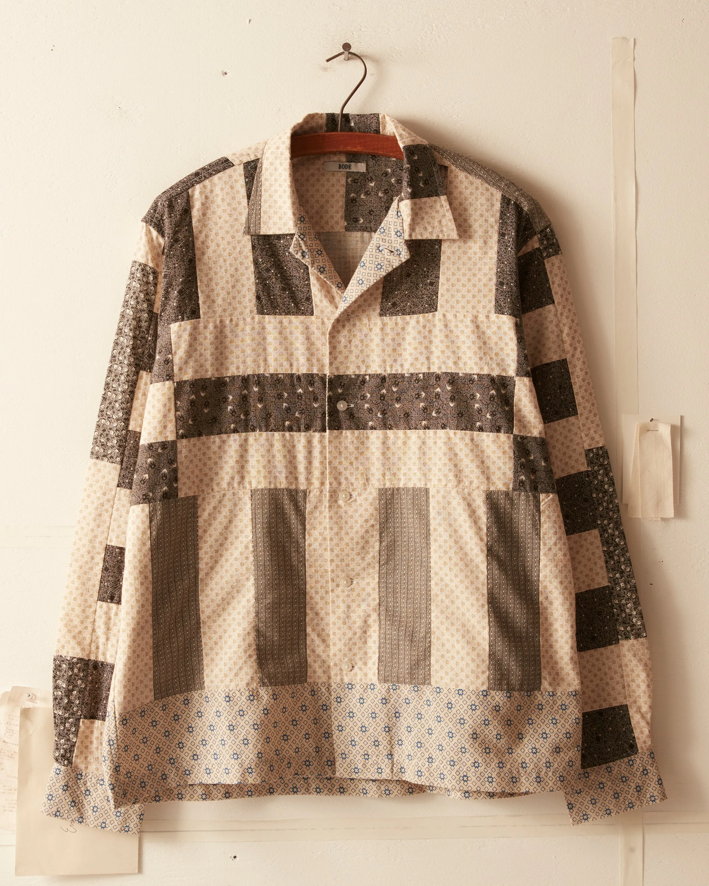 Bar Quilt Long Sleeve Shirt sold by BODE