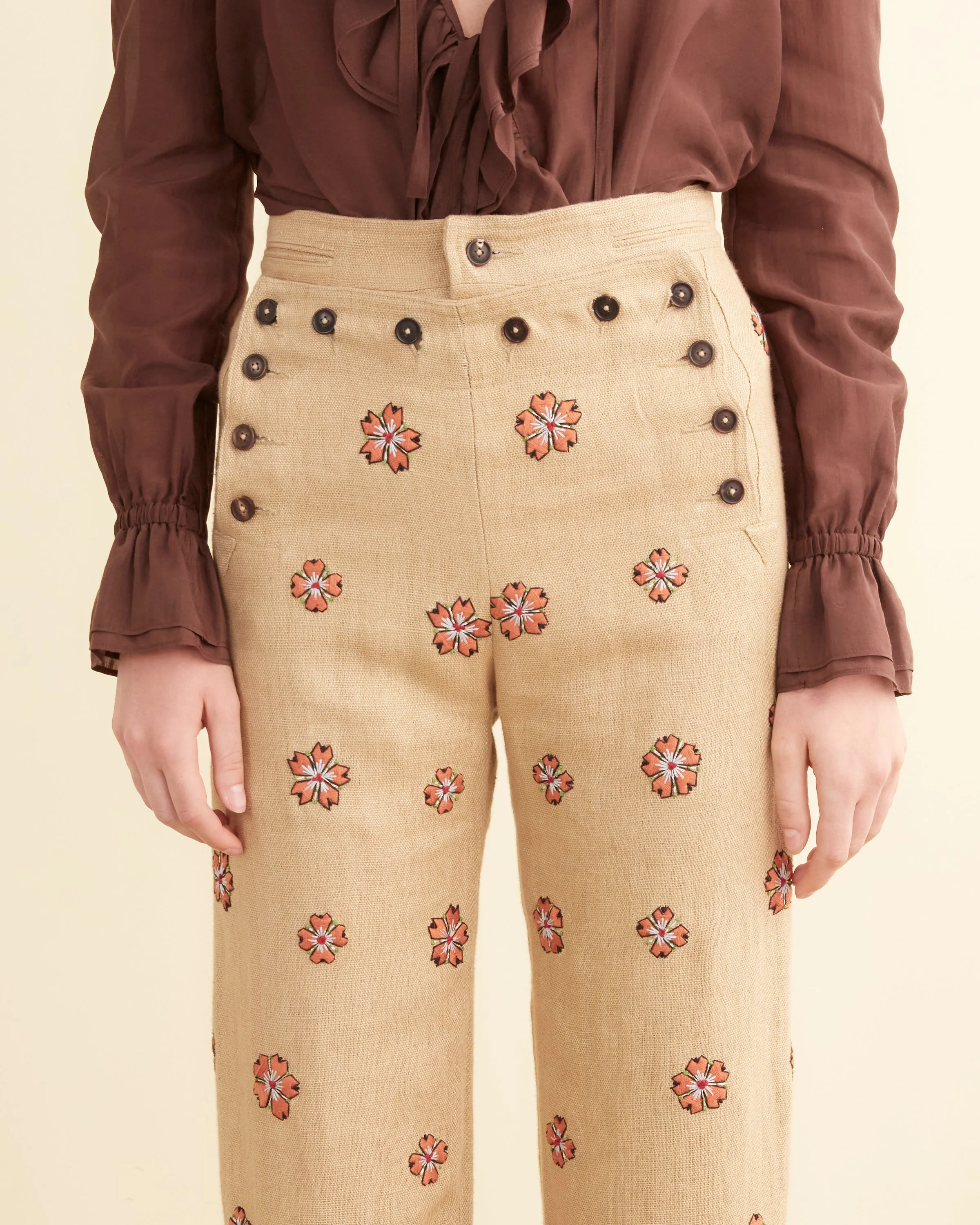 Embroidered Waxflower Trousers sold by BODE product image thumbnail 2