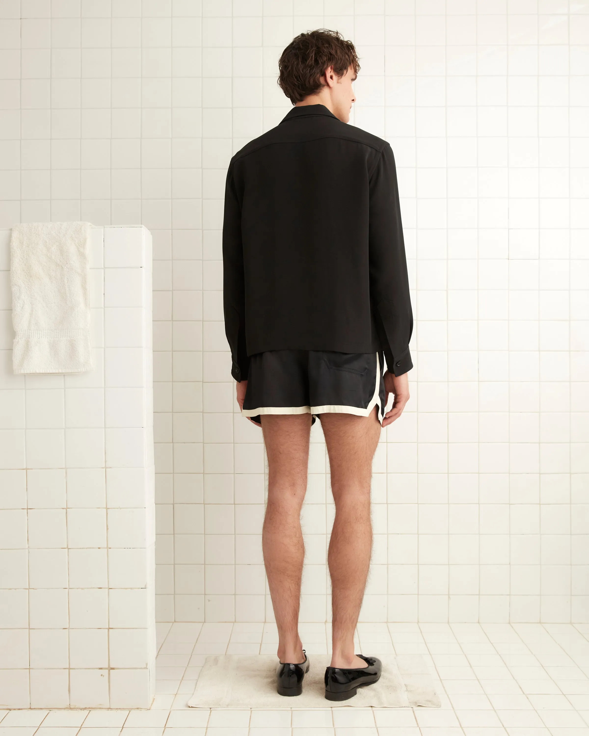 Trillium Long Sleeve Shirt - Black sold by BODE product image thumbnail 3