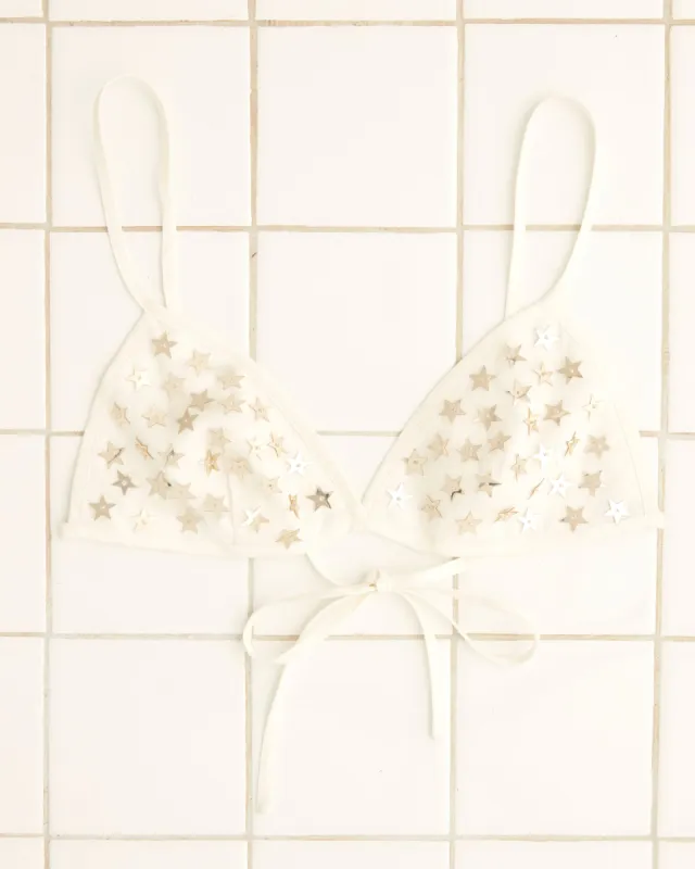 Sequin Spangled Bra made by BODE