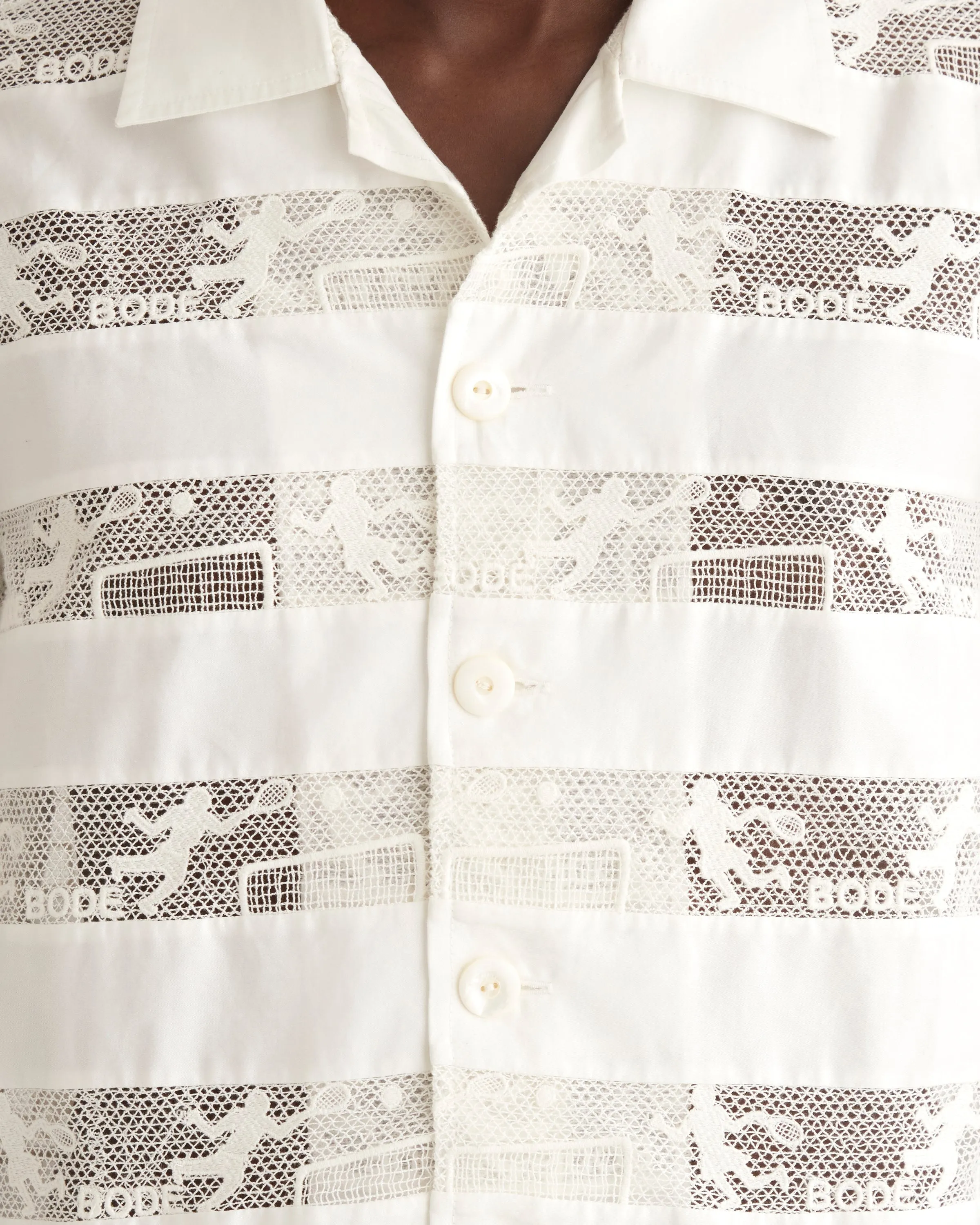 Tennis Lace Short Sleeve Shirt sold by BODE product image thumbnail 2