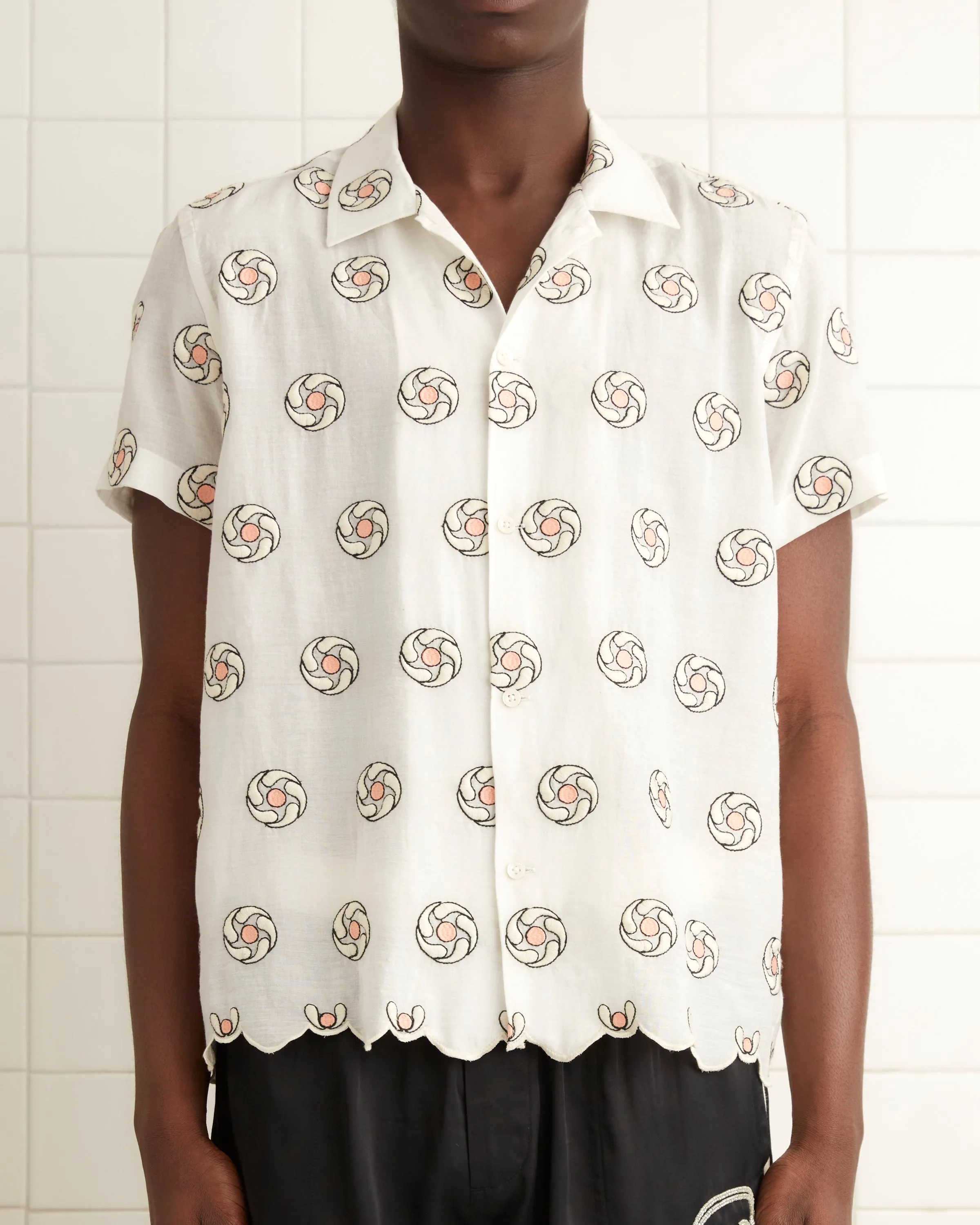 Floral Aperture Short Sleeve Shirt sold by BODE product image thumbnail 2