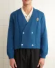 Double-Breasted Cardigan - Blue sold by BODE