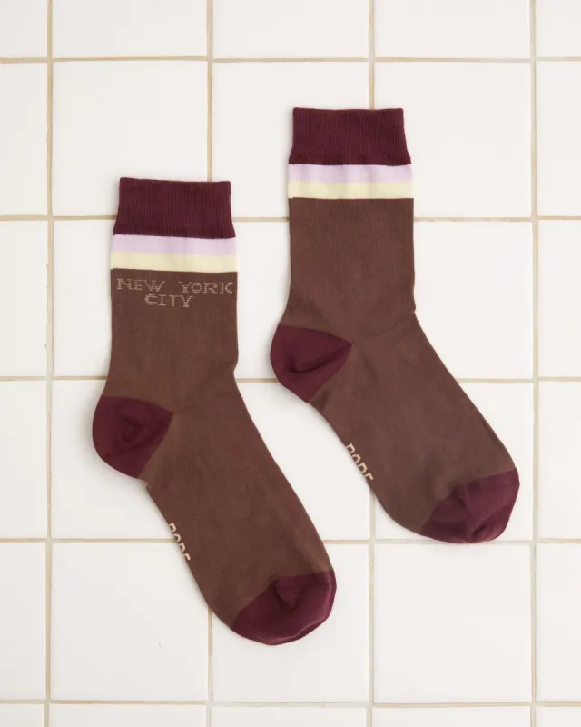 Fairground Socks - Brown sold by BODE