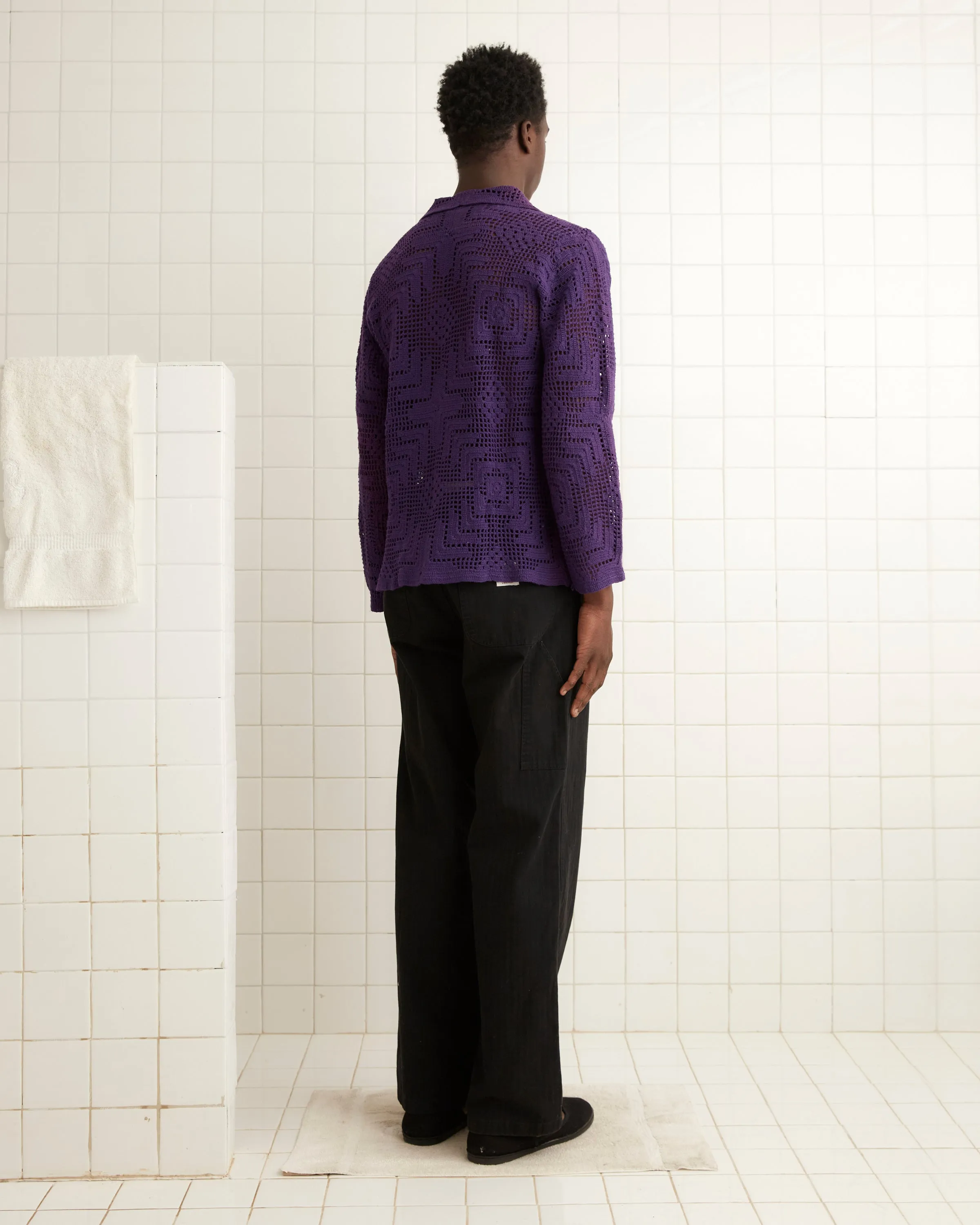 Crochet Overshirt - Purple sold by BODE product image thumbnail 3