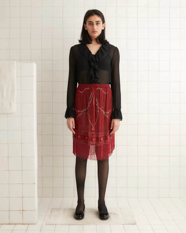 Beaded Ilex Skirt sold by BODE