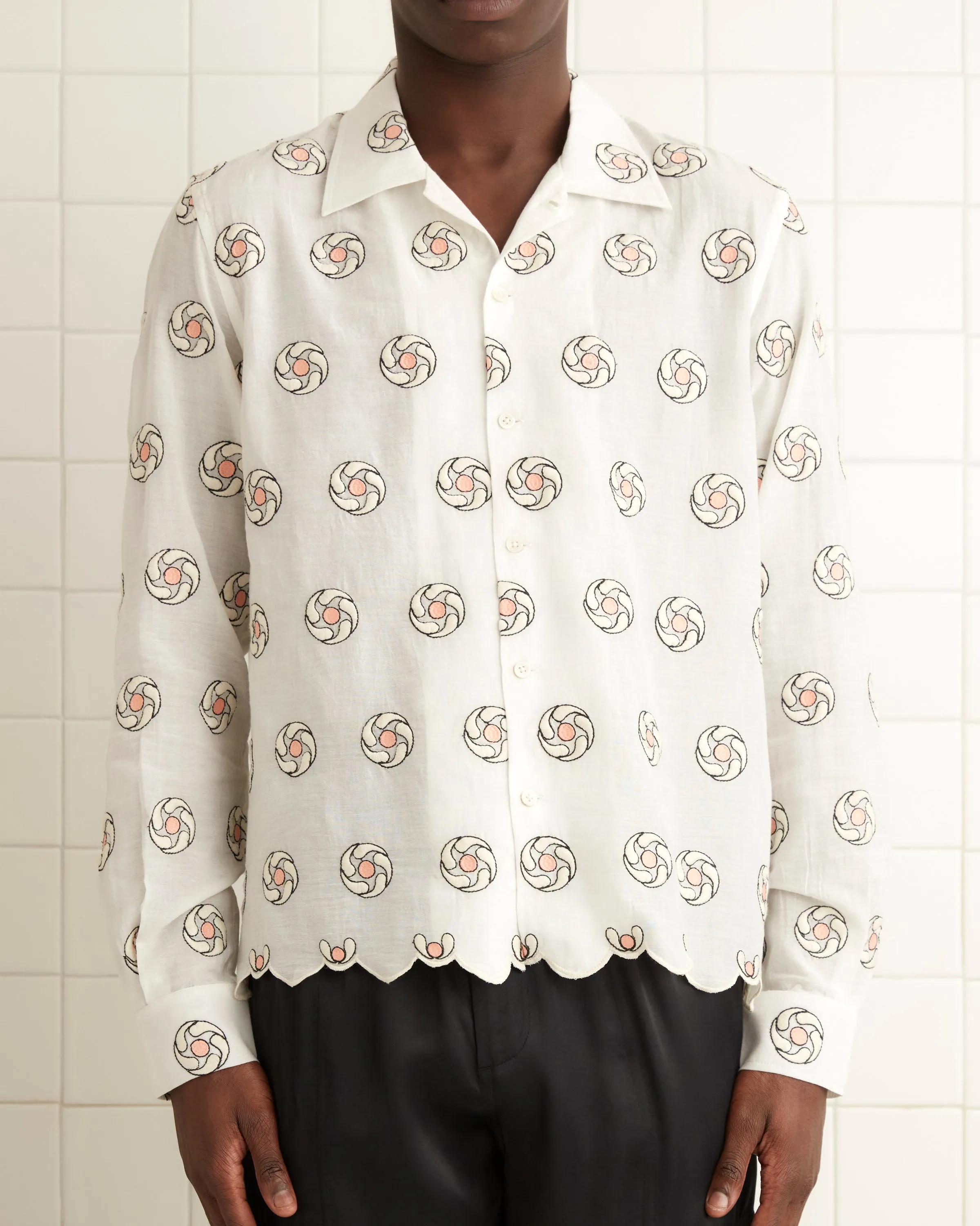 Floral Aperture Long Sleeve Shirt sold by BODE product image thumbnail 2