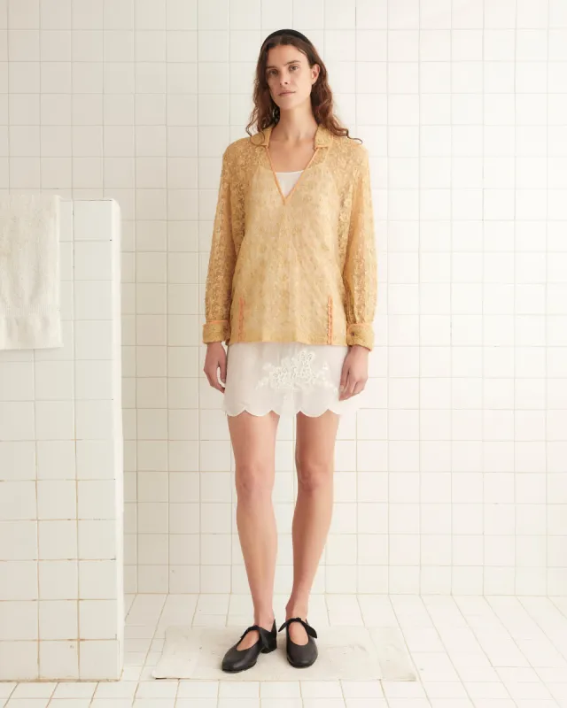 Attic Lace Top sold by BODE