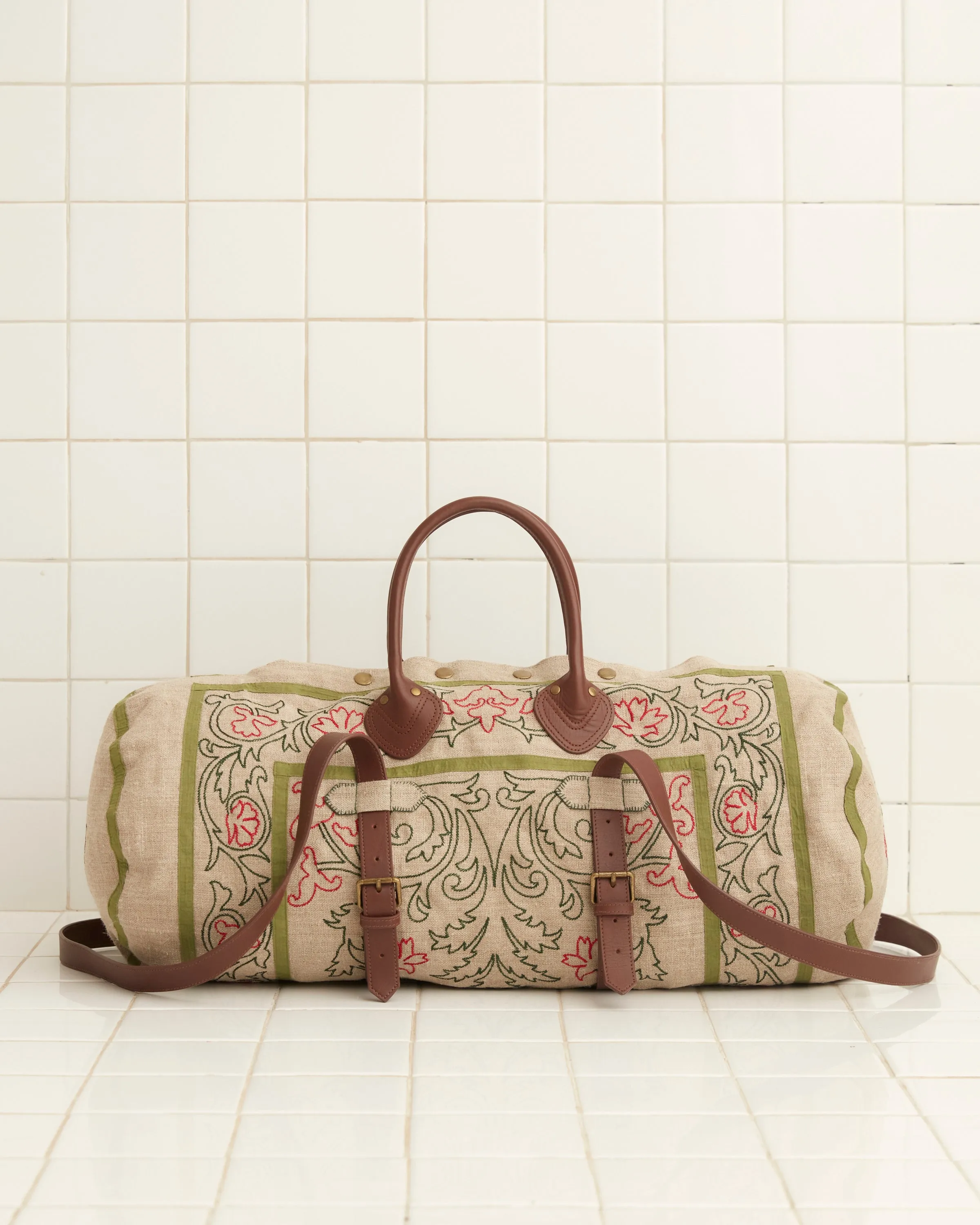 Embroidered Trumpetflower Duffle Bag sold by BODE