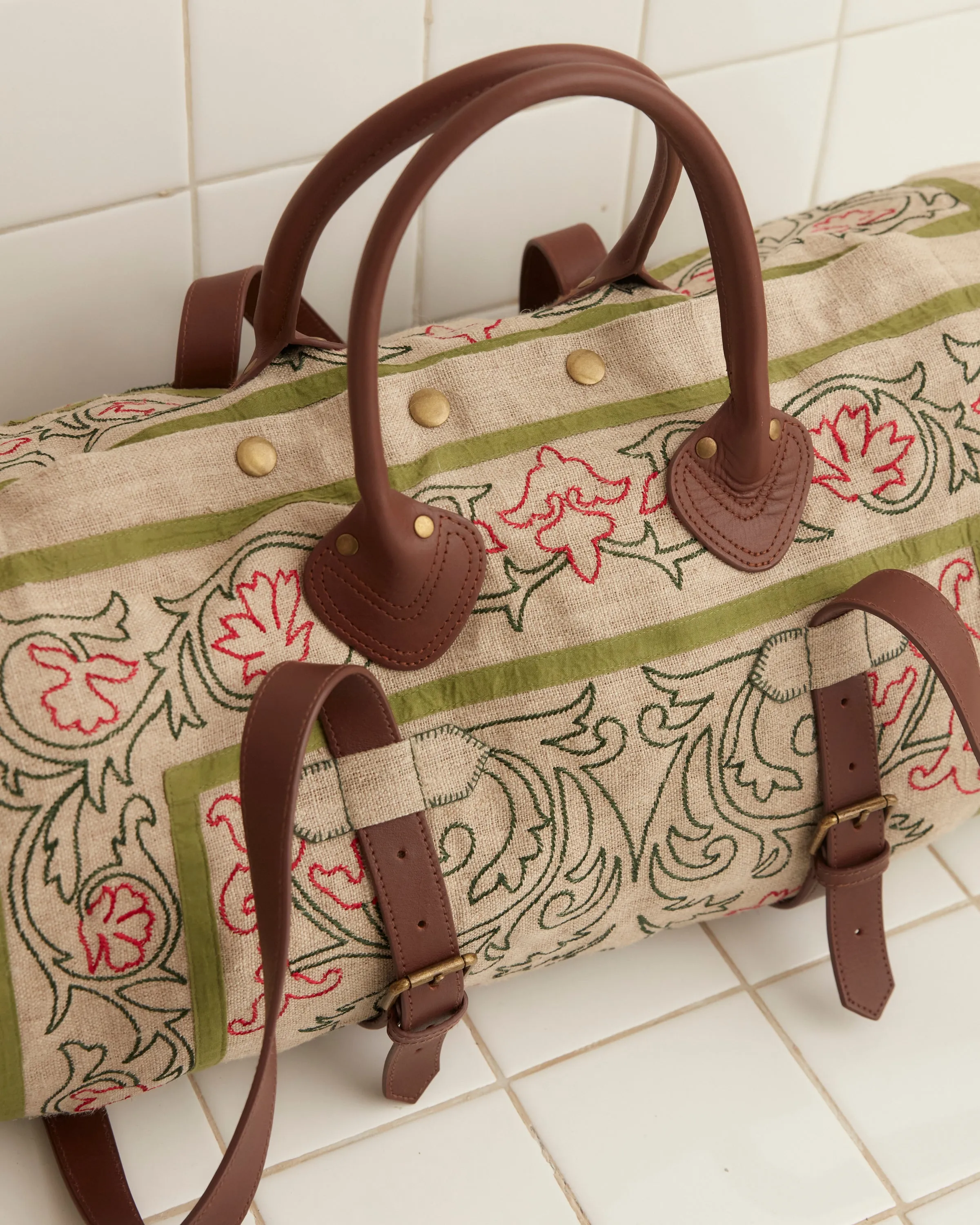 Embroidered Trumpetflower Duffle Bag sold by BODE product image thumbnail 2