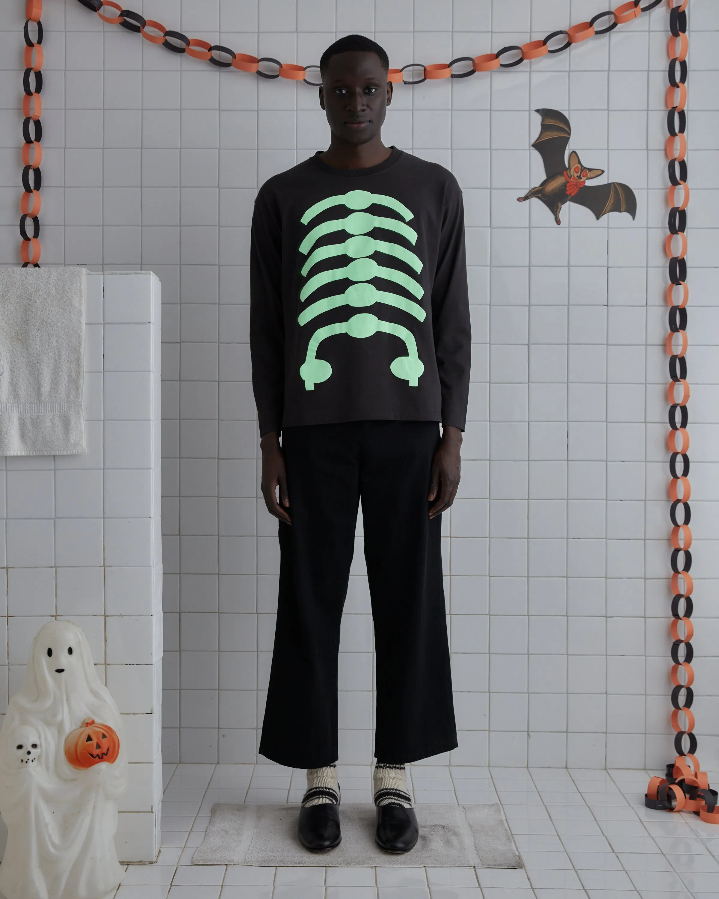Skeleton Long Sleeve Tee sold by BODE product image thumbnail 3