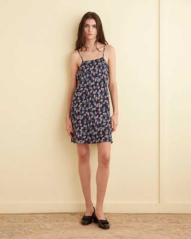 Navy Iris Dress - S sold by BODE