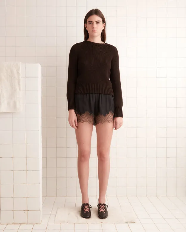 Lace Inlay Tap Shorts sold by BODE