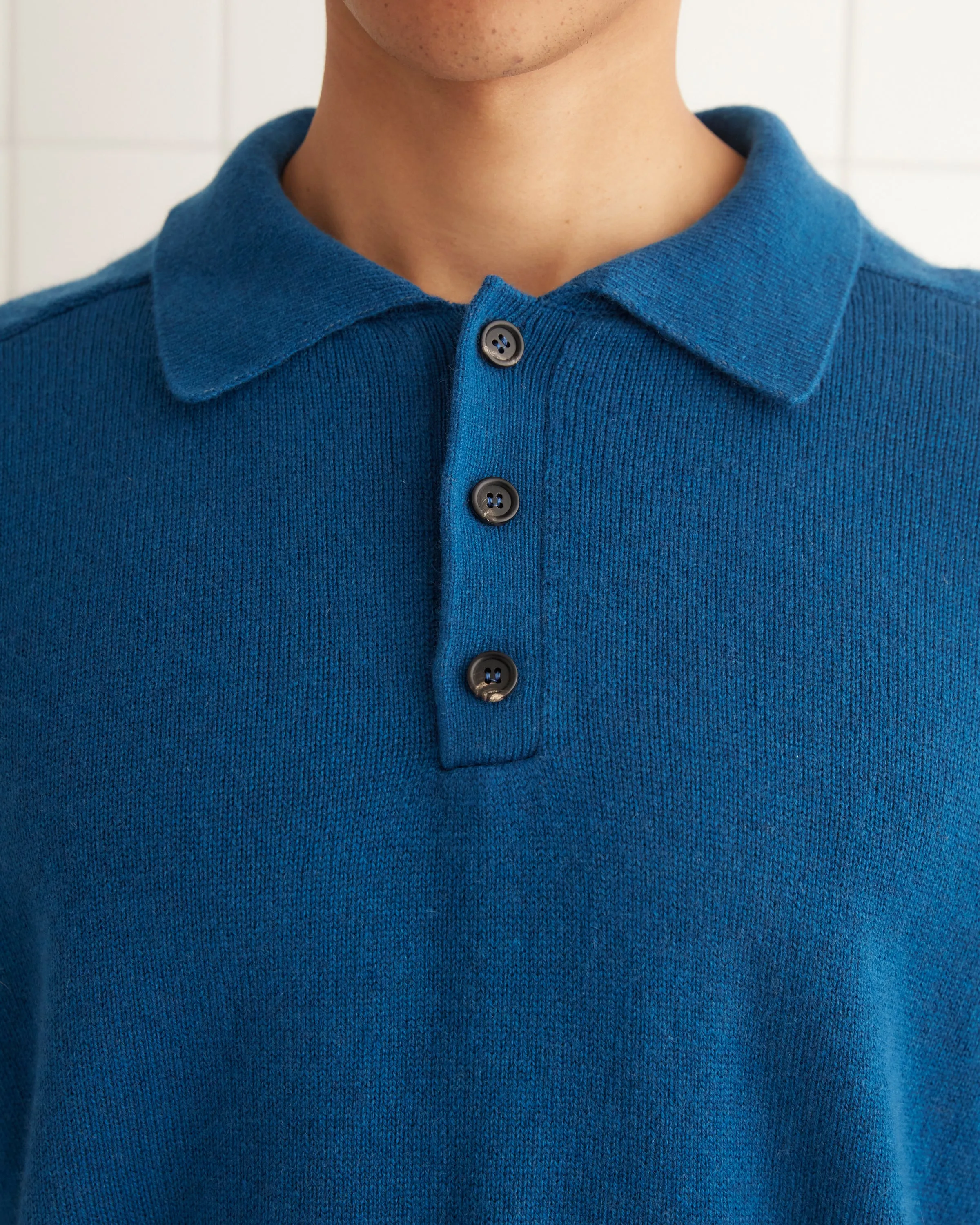 Cashmere Polo - Ocean sold by BODE product image thumbnail 2