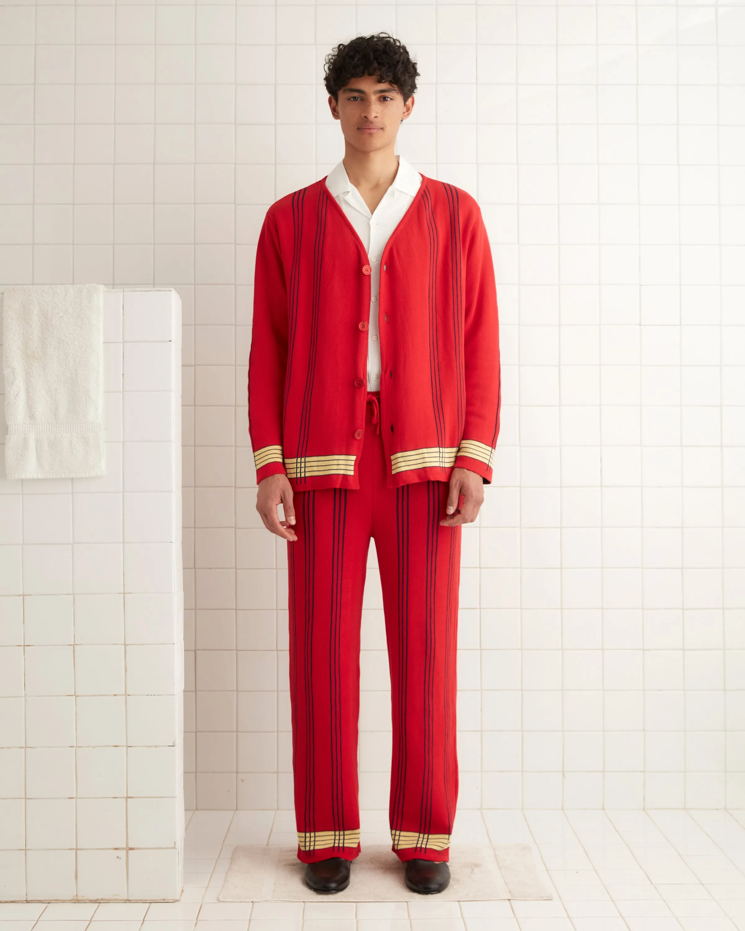 Treble Plaid Cardigan sold by BODE