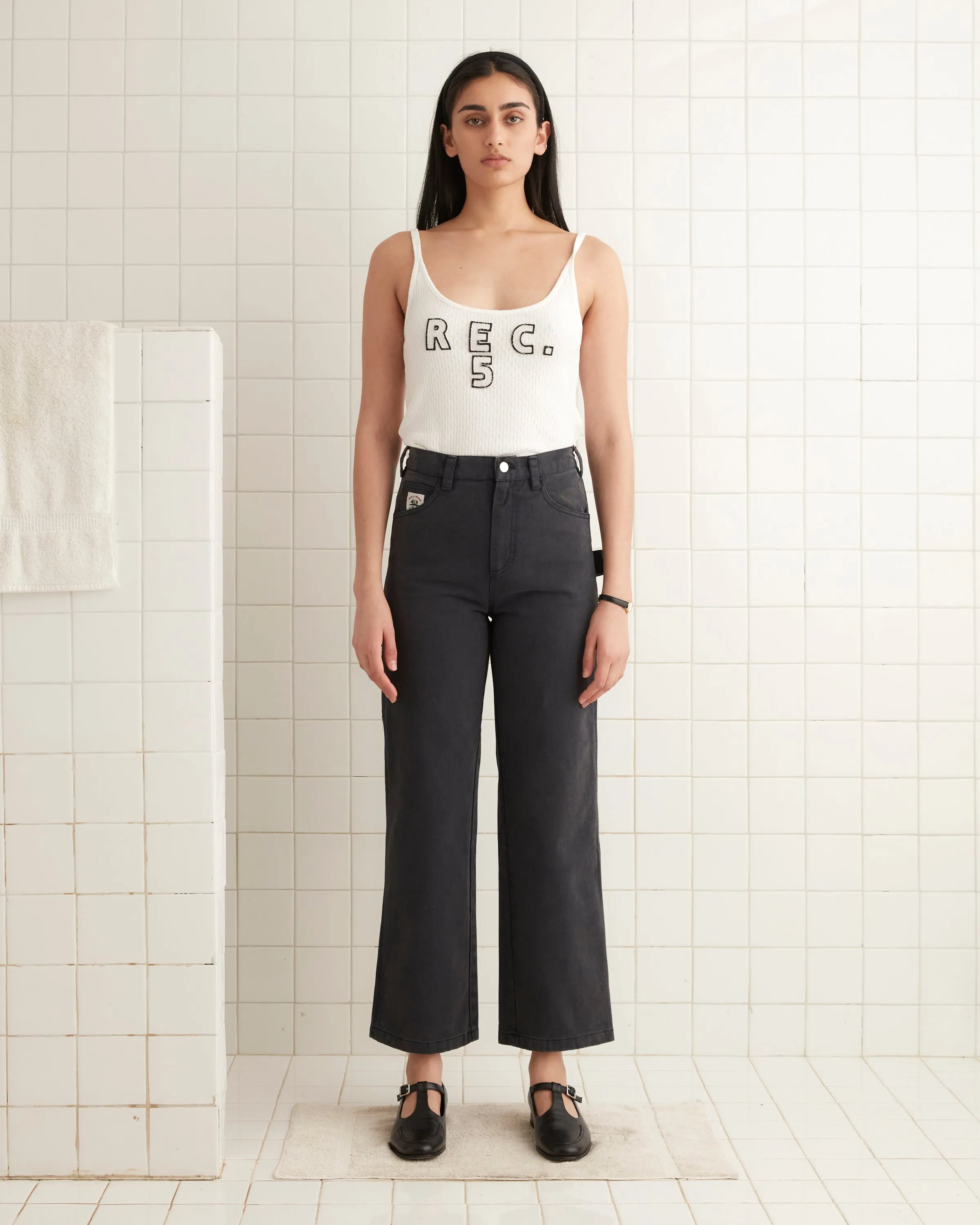 Twill Knolly Brook Trousers - Black sold by BODE