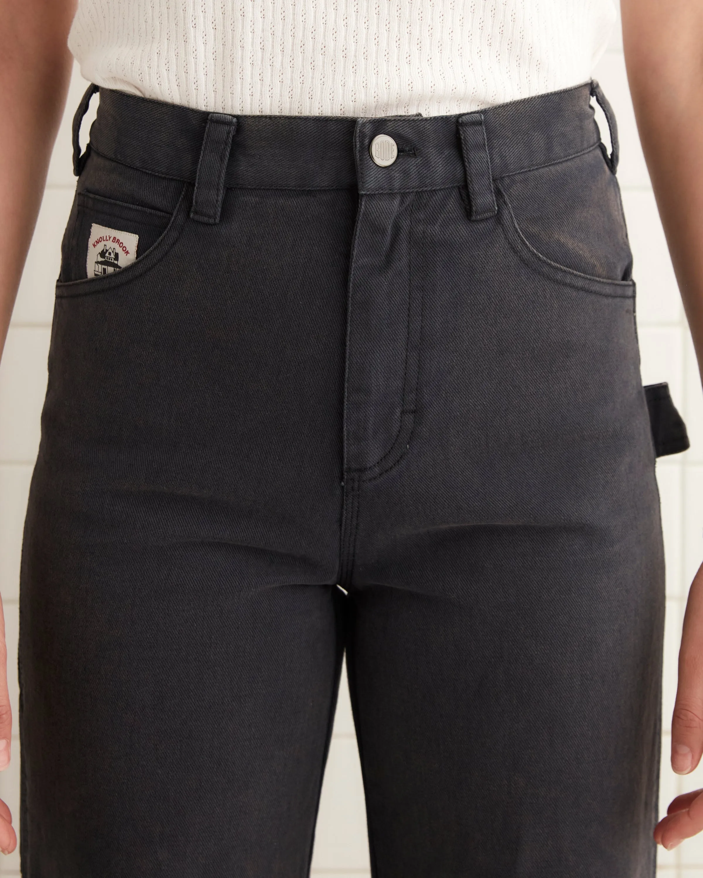 Twill Knolly Brook Trousers - Black sold by BODE product image thumbnail 2