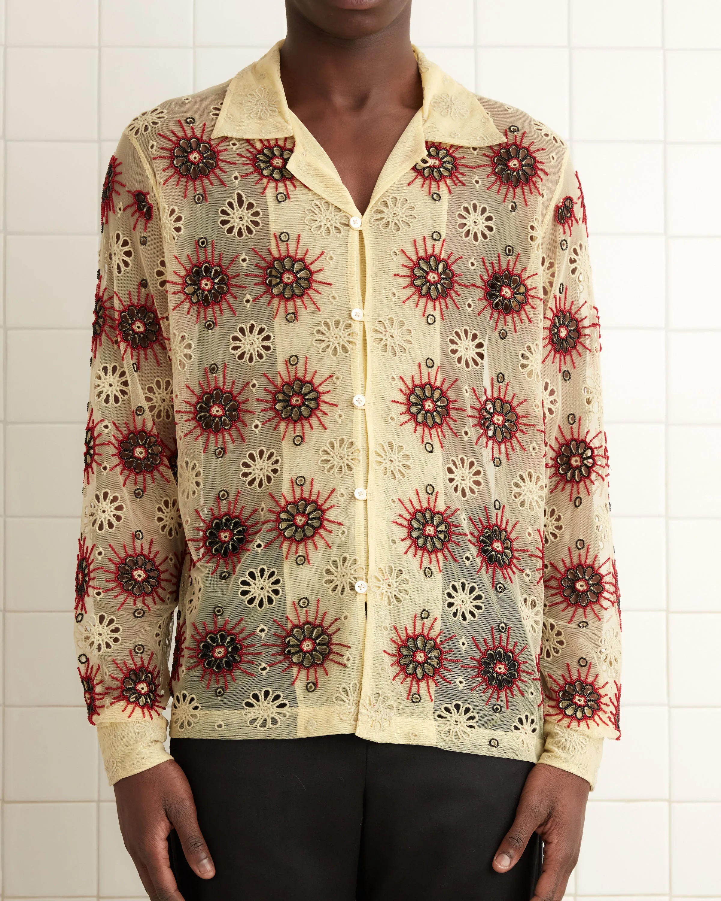 Solarium Long Sleeve Shirt sold by BODE product image thumbnail 2