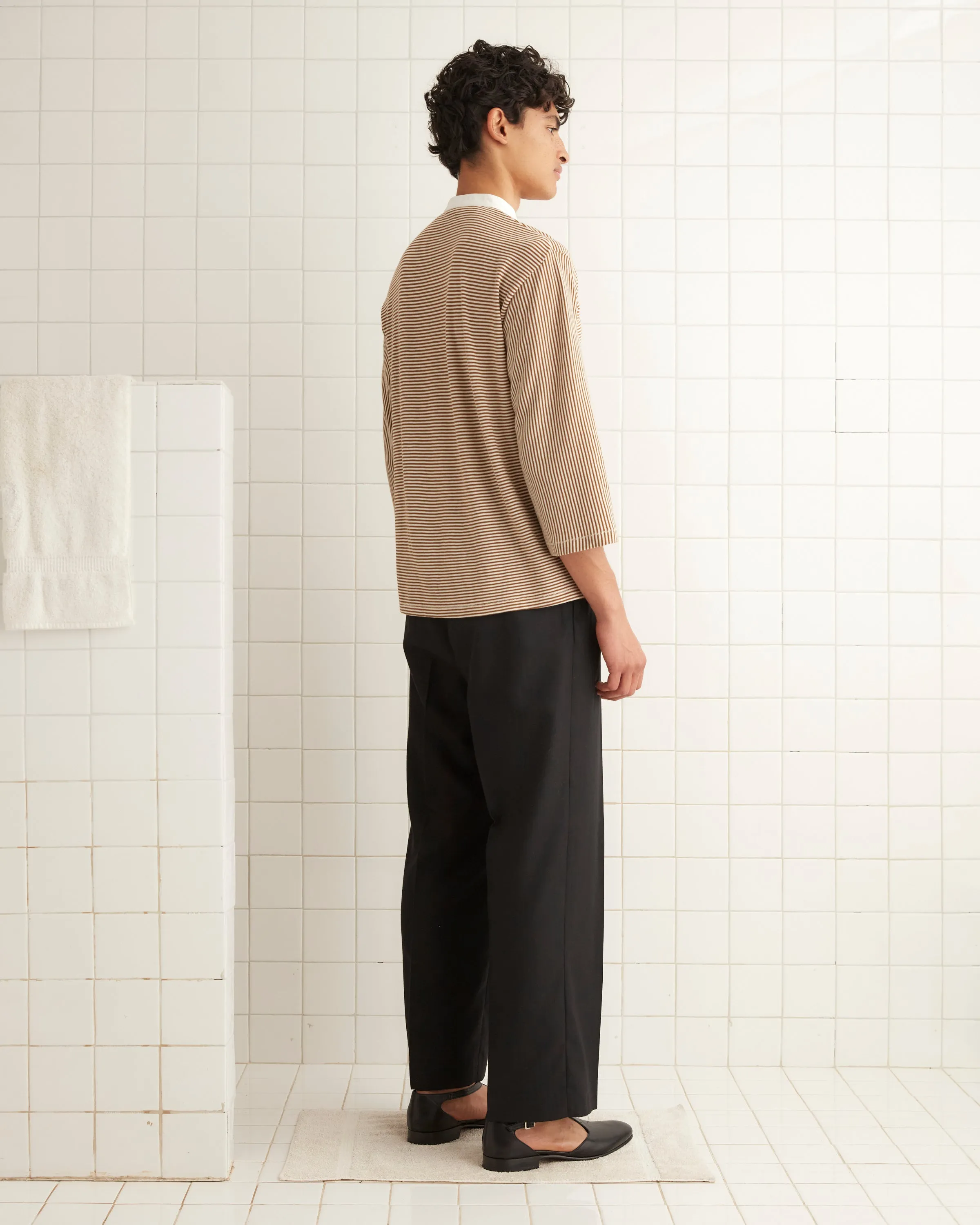 Newton Stripe Polo - Brown sold by BODE product image thumbnail 3