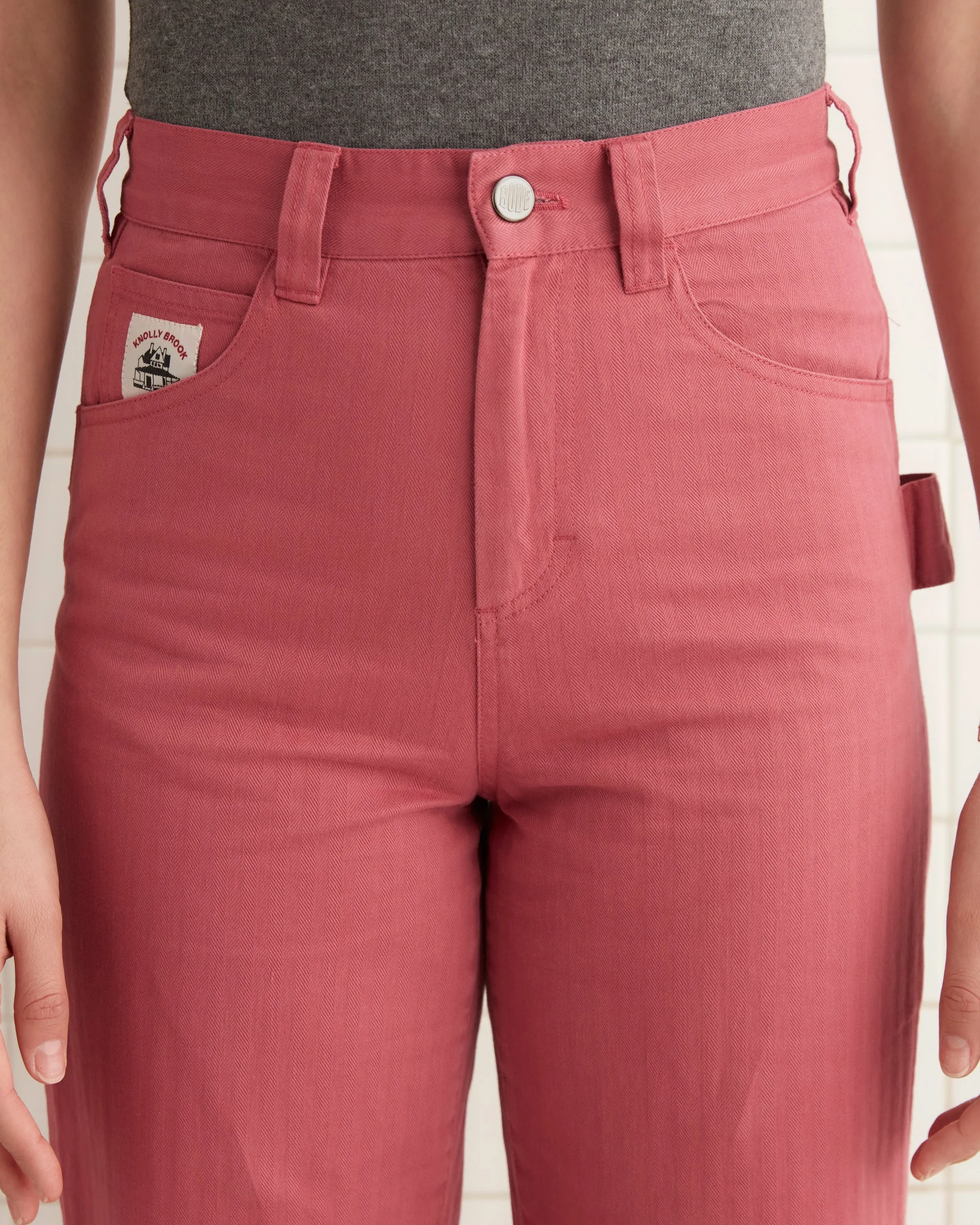 Knolly Brook Trousers - Pink sold by BODE product image thumbnail 2