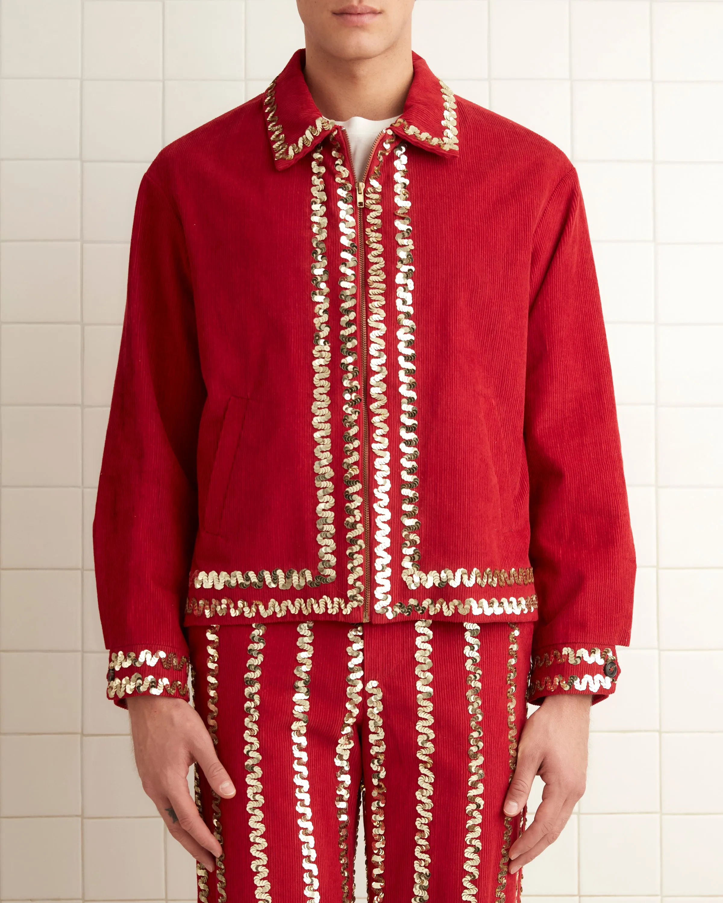 Bandstand Jacket - Red sold by BODE product image thumbnail 2