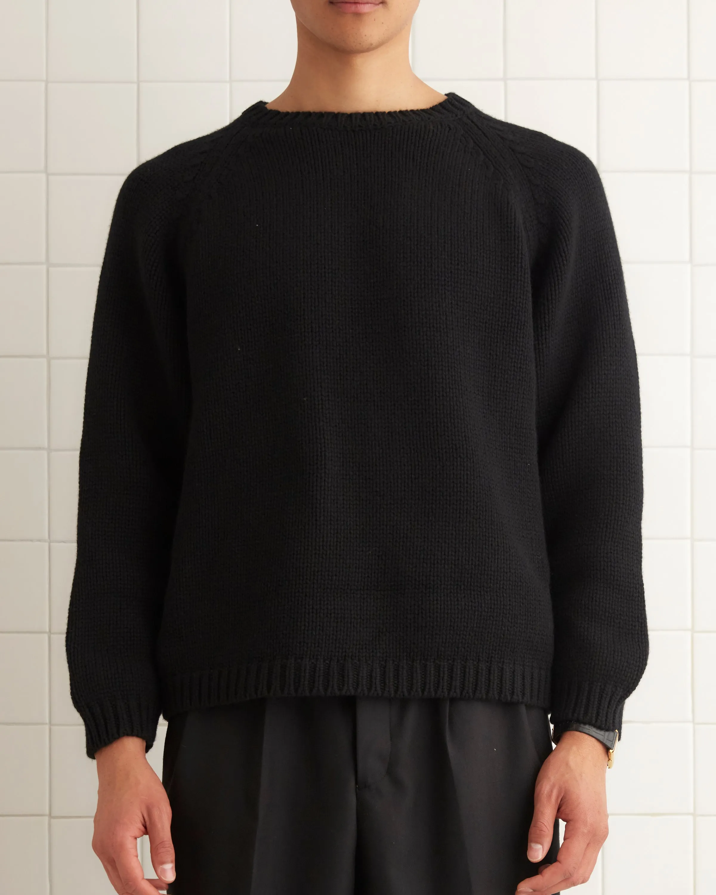 Cashmere Crewneck - Black sold by BODE product image thumbnail 2