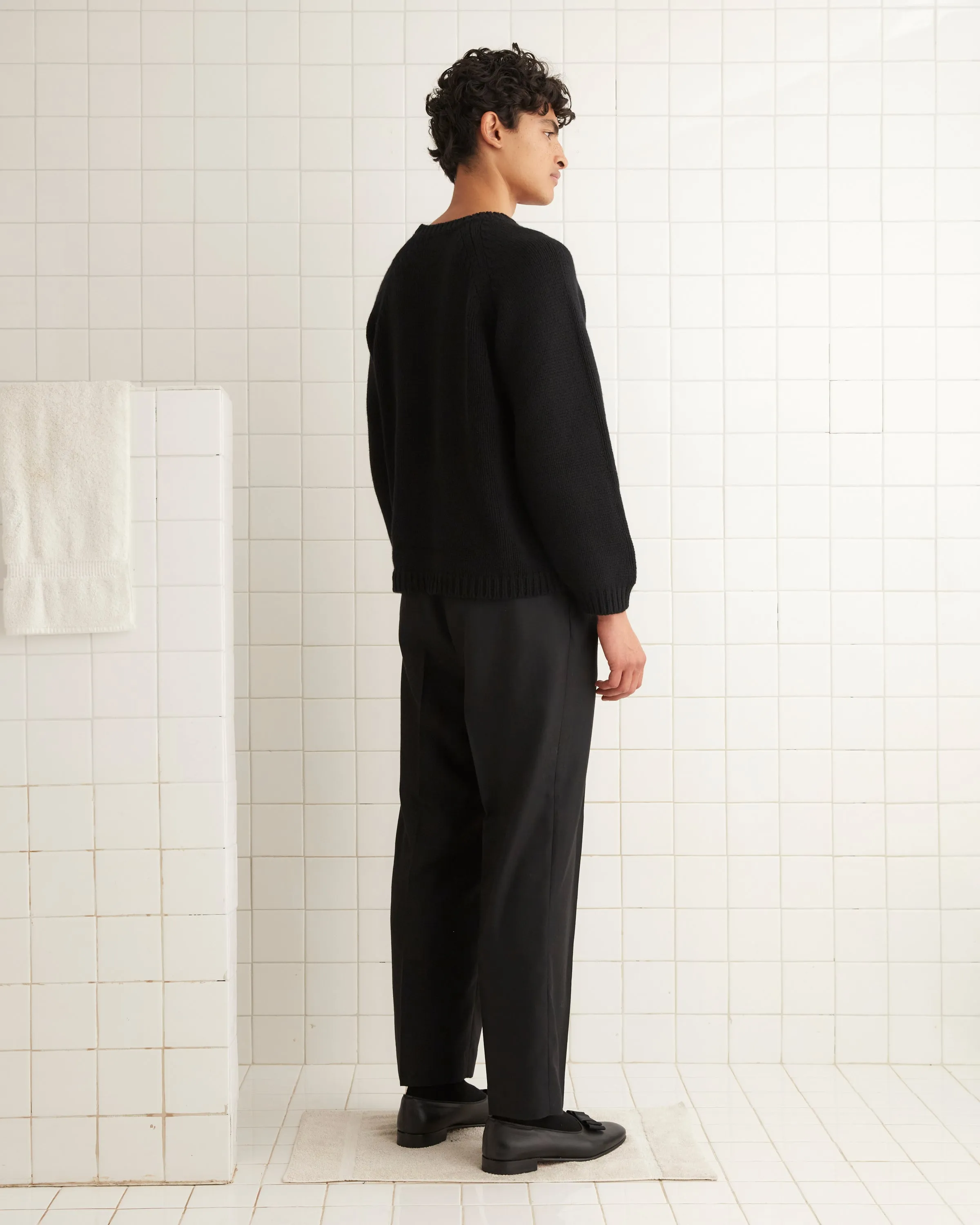 Cashmere Crewneck - Black sold by BODE product image thumbnail 3