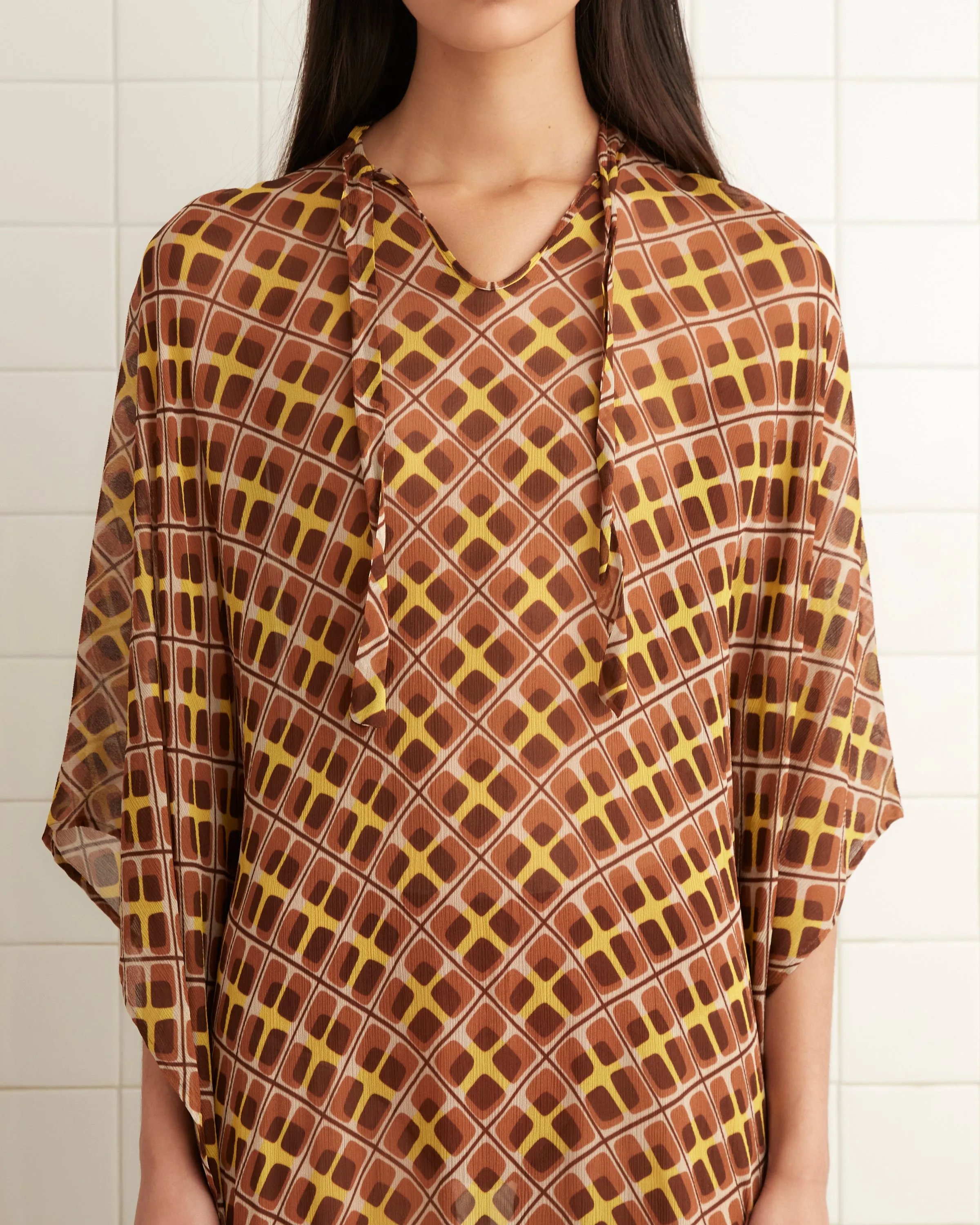 Cattail Plaid Kaftan sold by BODE product image thumbnail 2