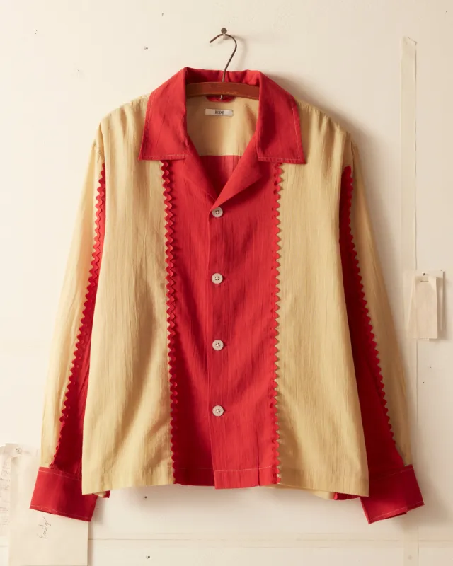 Bunting Stripe Long Sleeve Shirt sold by BODE