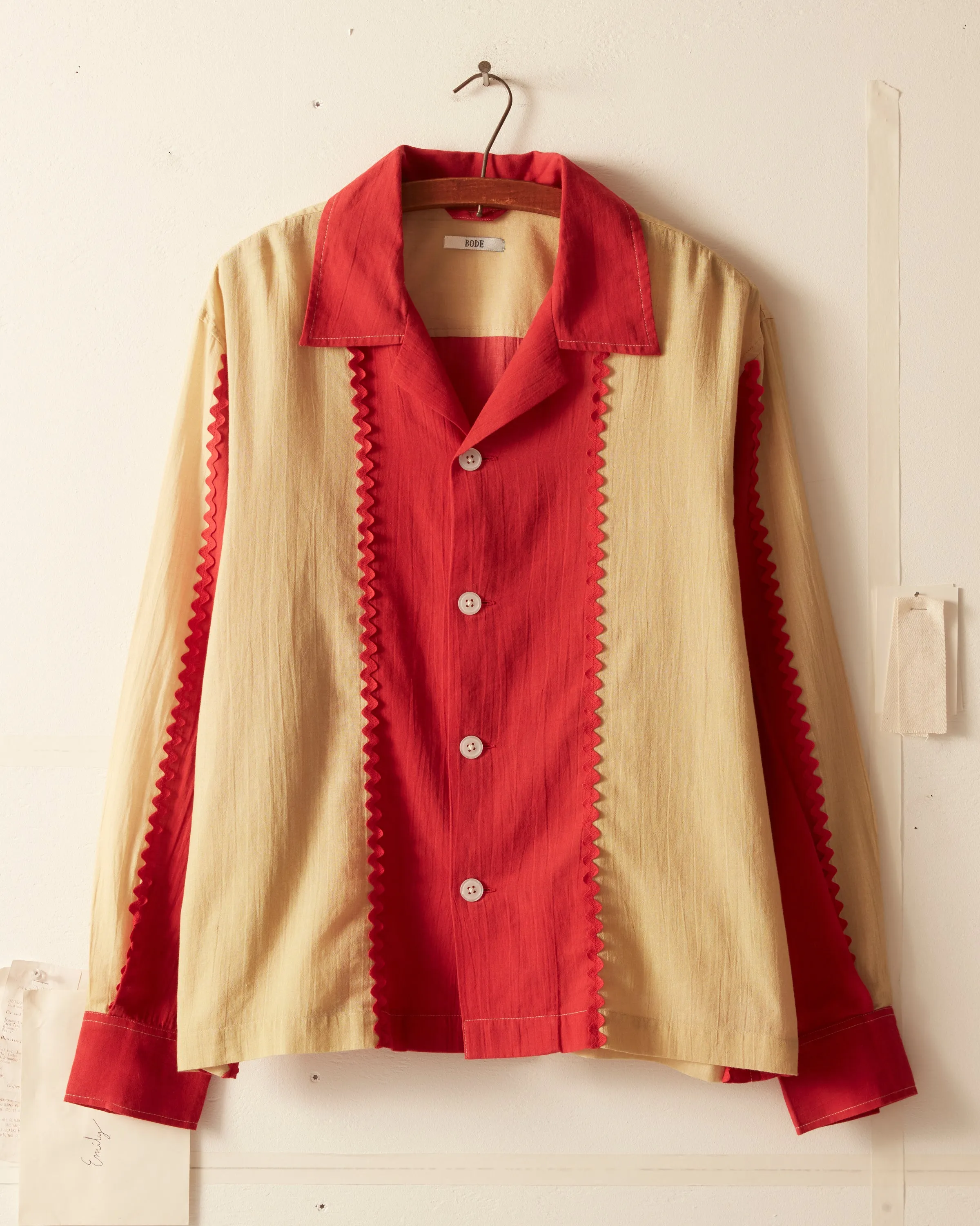 Bunting Stripe Long Sleeve Shirt sold by BODE