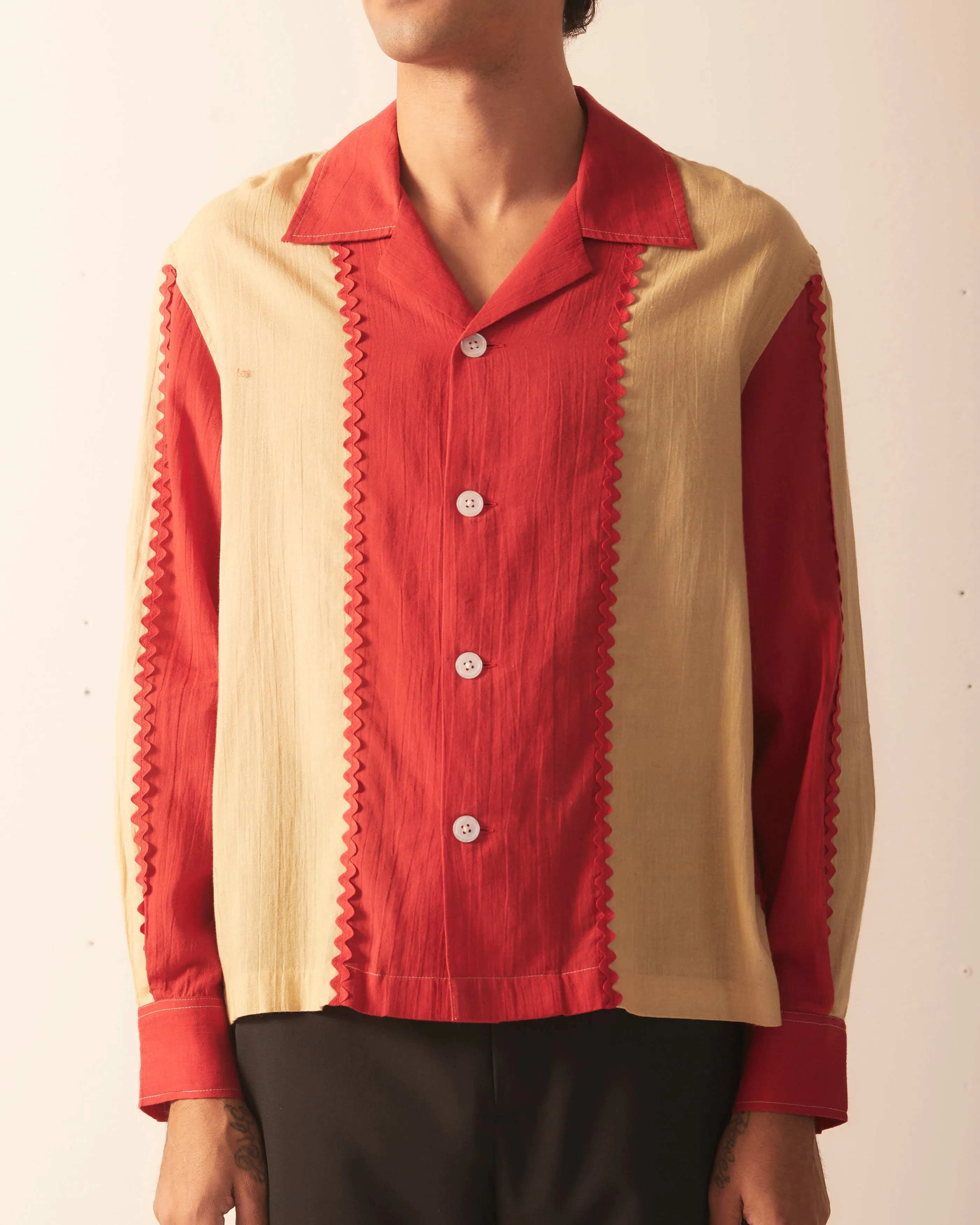 Bunting Stripe Long Sleeve Shirt sold by BODE product image thumbnail 2