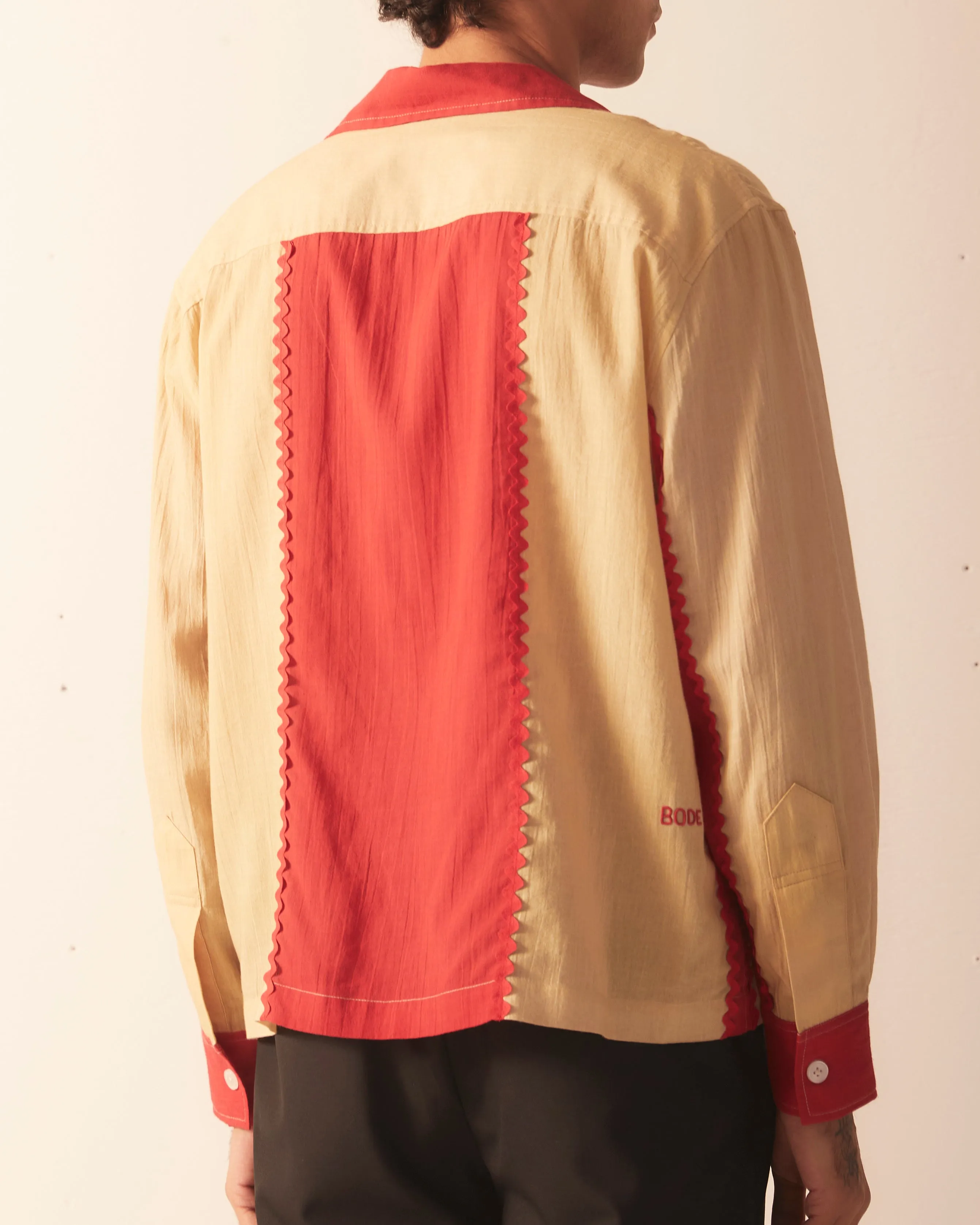 Bunting Stripe Long Sleeve Shirt sold by BODE product image thumbnail 4