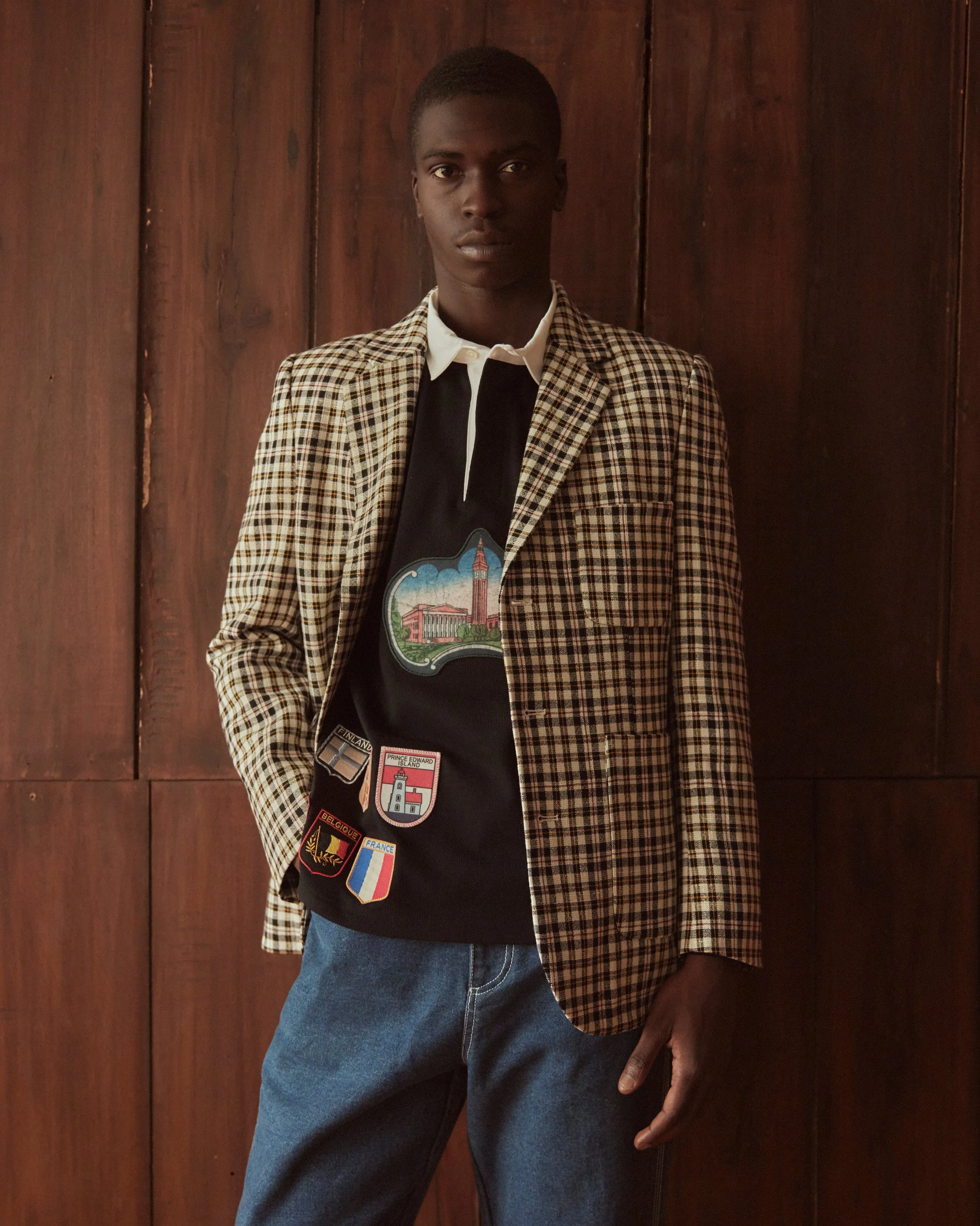 Pelican Plaid Suit Jacket - 42 sold by BODE