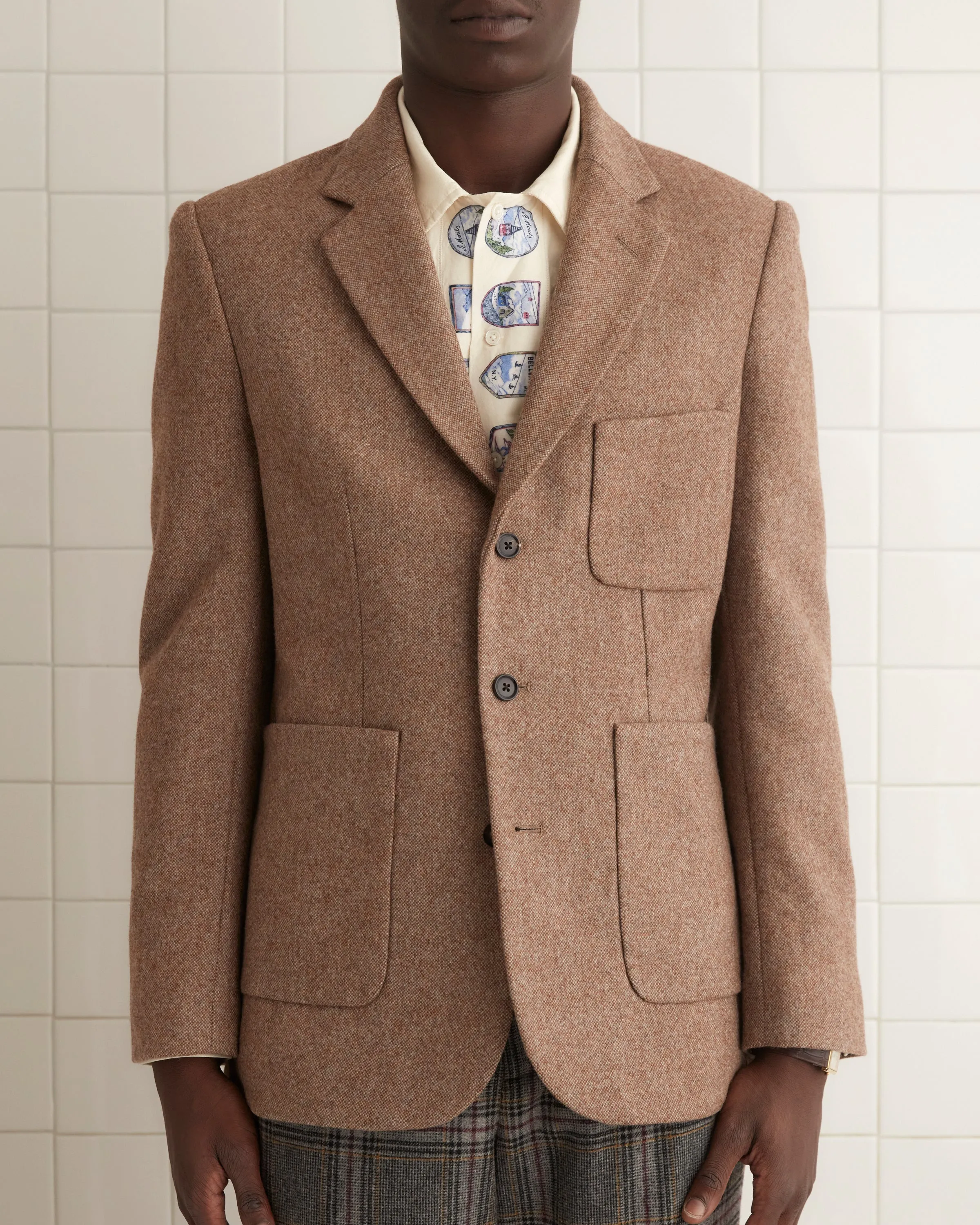 Carbon Print Suit Jacket - 40 sold by BODE product image thumbnail 3