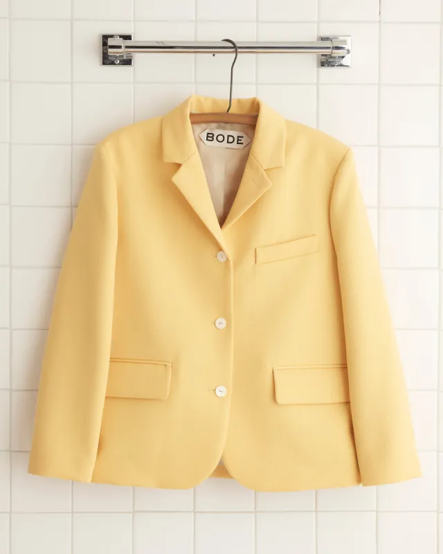 Riding Twill Lillian Jacket - Yellow sold by BODE