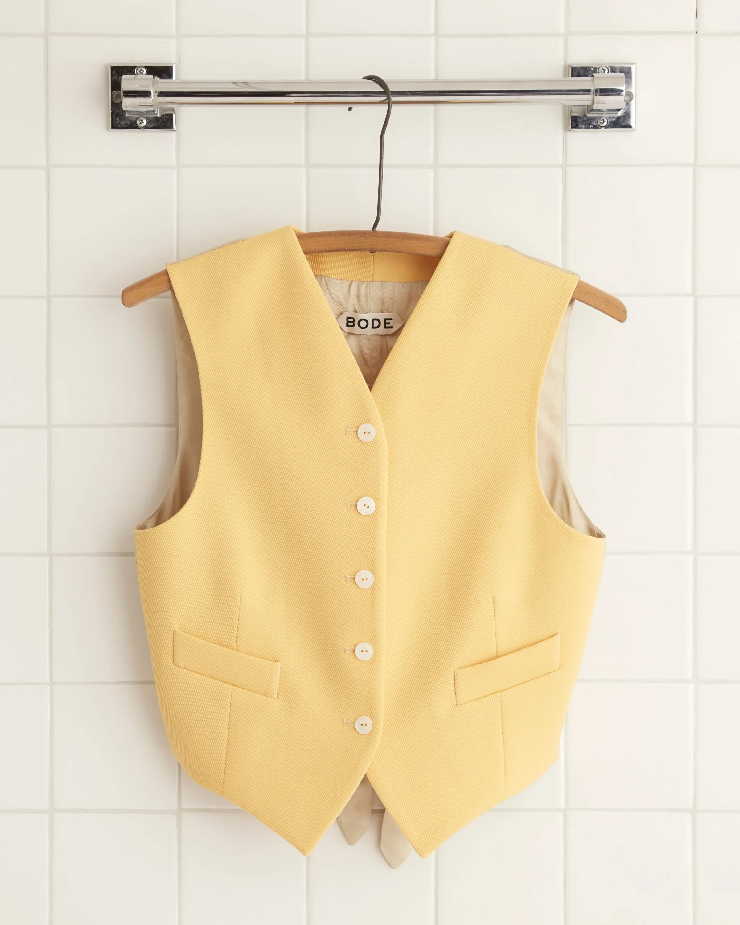 Riding Twill Waistcoat - Yellow sold by BODE product image thumbnail 2