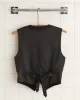Riding Twill Waistcoat - Black sold by BODE