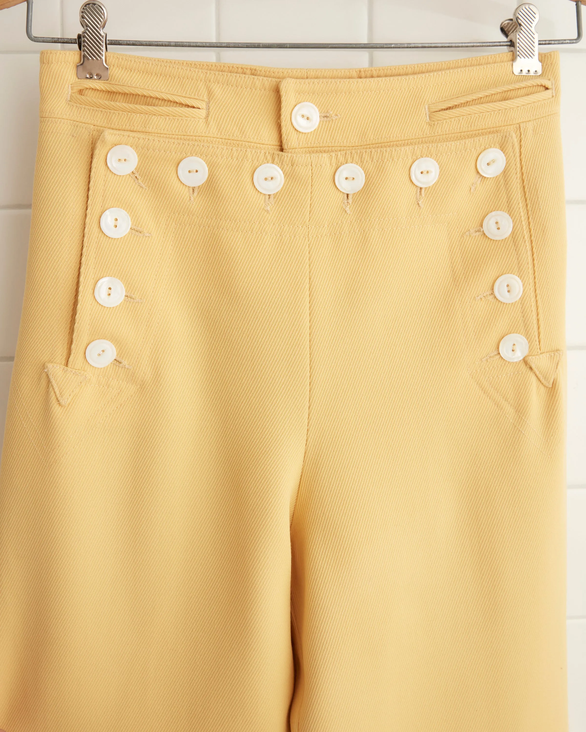 Riding Twill Sailor Trousers - Yellow sold by BODE product image thumbnail 2