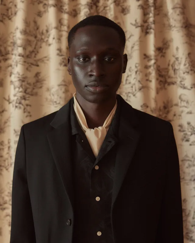 Riding Twill Suit Jacket - Black made by BODE
