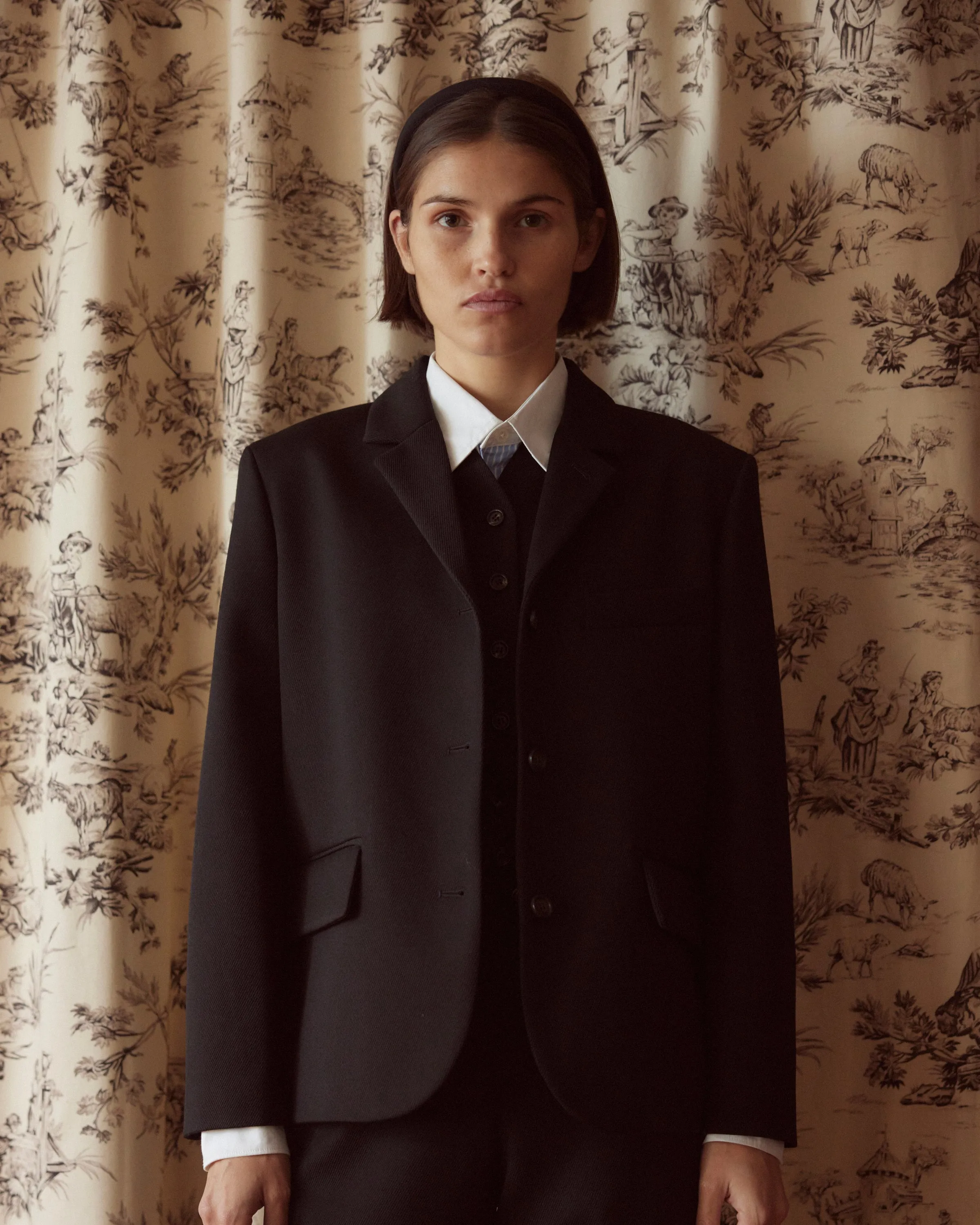 Riding Twill Lillian Jacket - Black sold by BODE