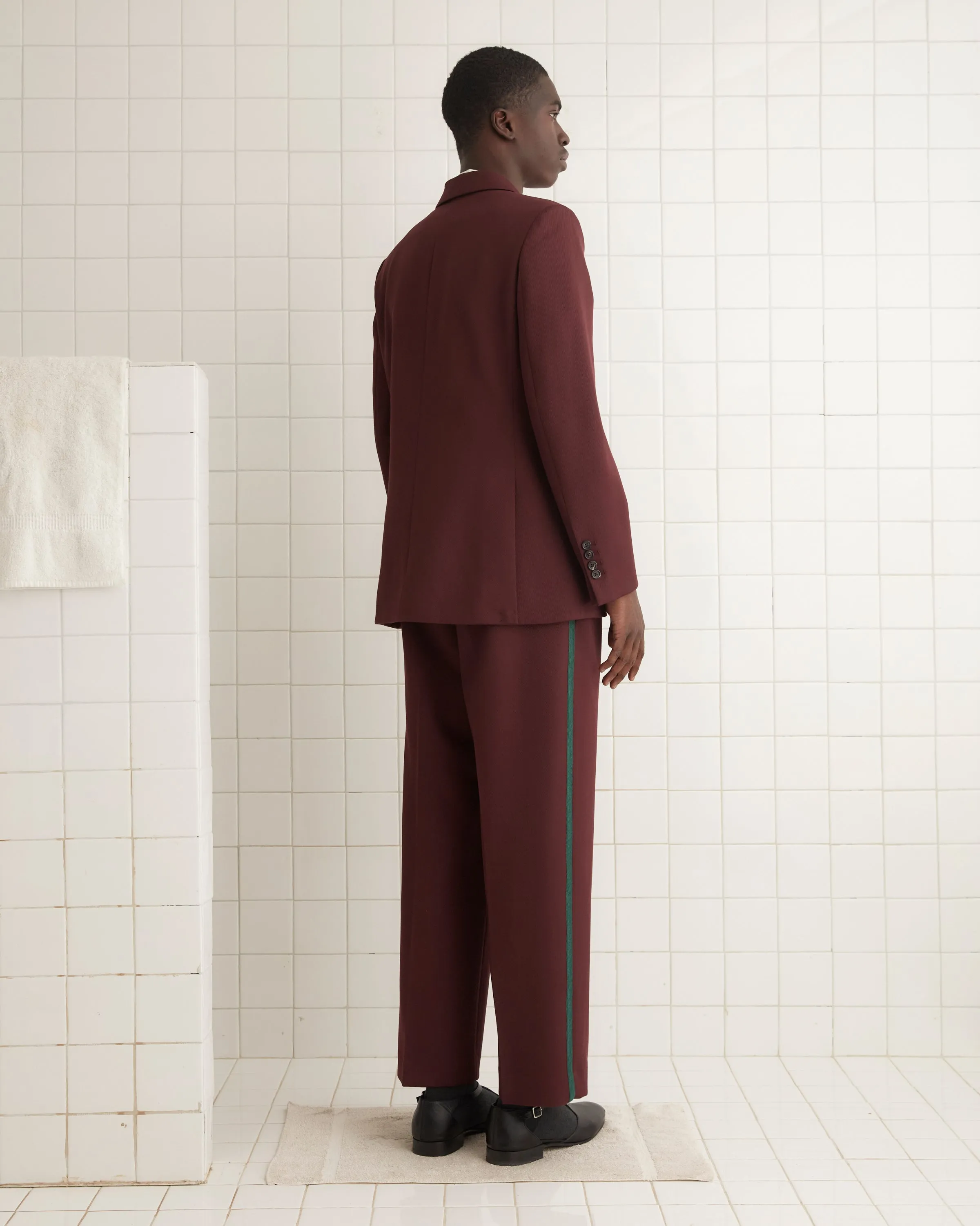 Riding Twill Suit Jacket - Burgundy sold by BODE product image thumbnail 3