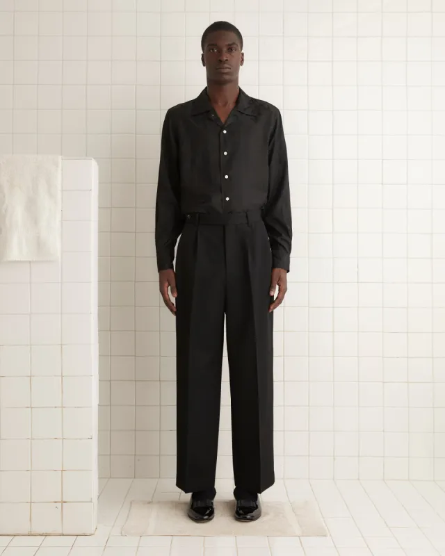 Riding Twill Trousers - Black sold by BODE