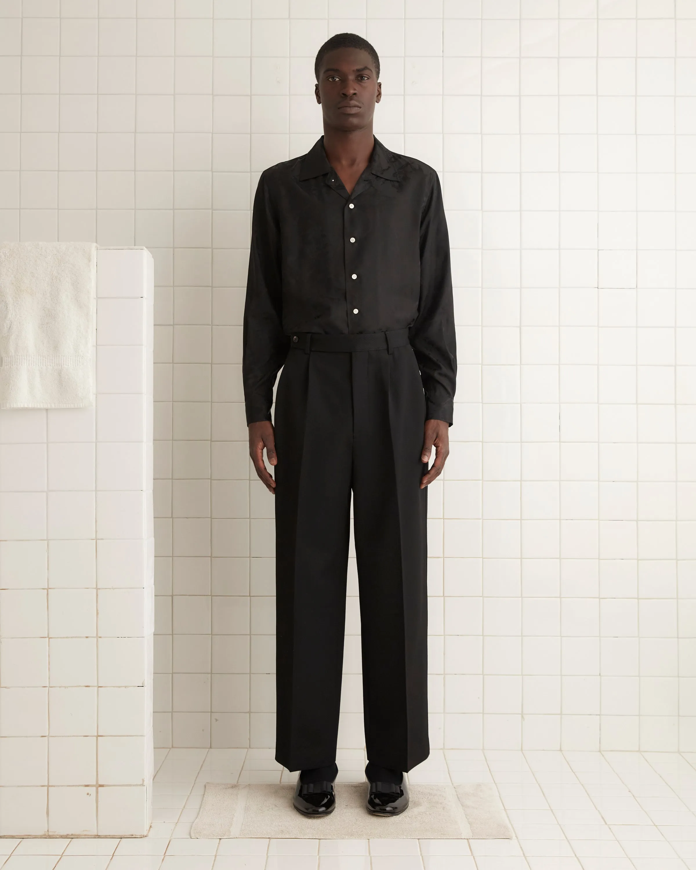 Riding Twill Trousers - Black sold by BODE