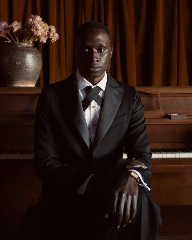 Barathea Peak Lapel Tuxedo Jacket sold by BODE