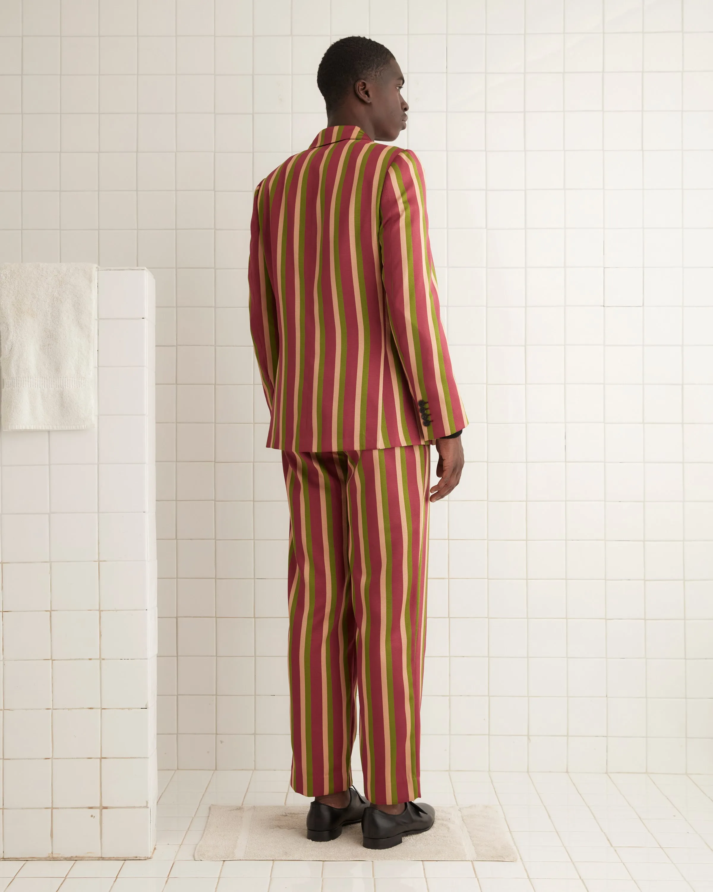 Juniper Stripe Double-Breasted Suit Jacket sold by BODE product image thumbnail 3