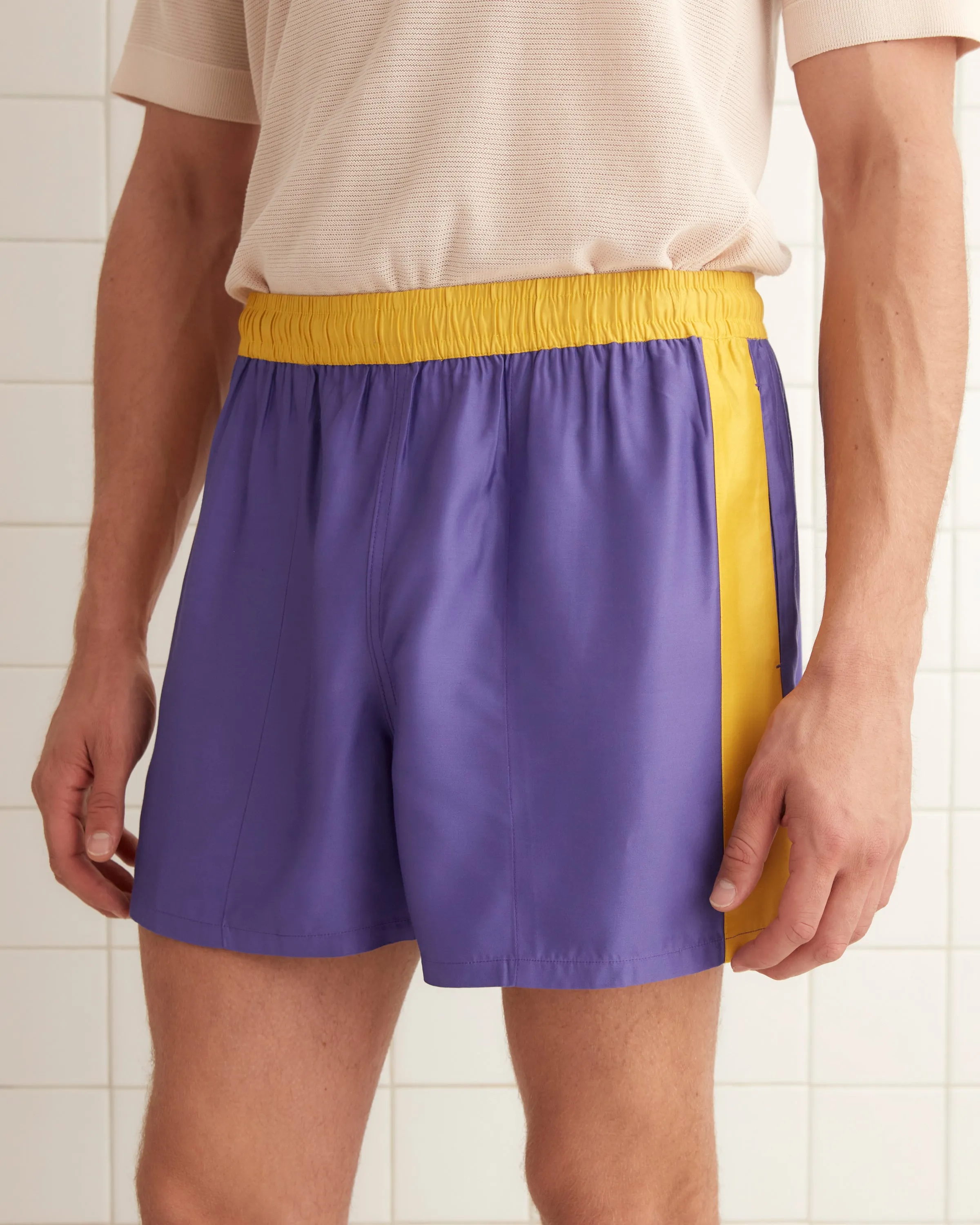 Satin Field Shorts - Purple sold by BODE product image thumbnail 2