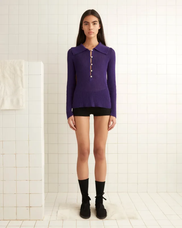 Quincy Top - Purple made by BODE