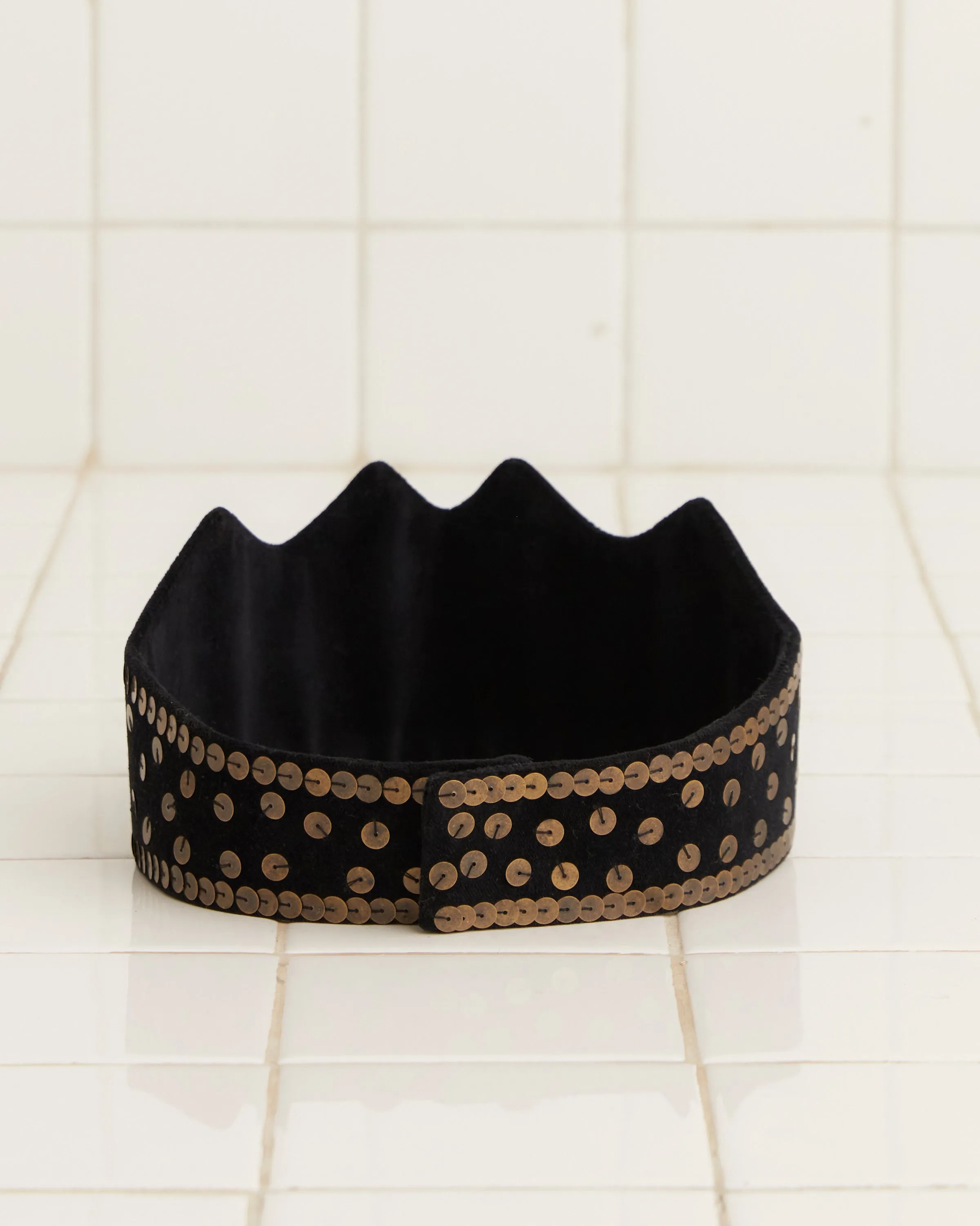 Velvet Sequin Crown - Black sold by BODE product image thumbnail 3