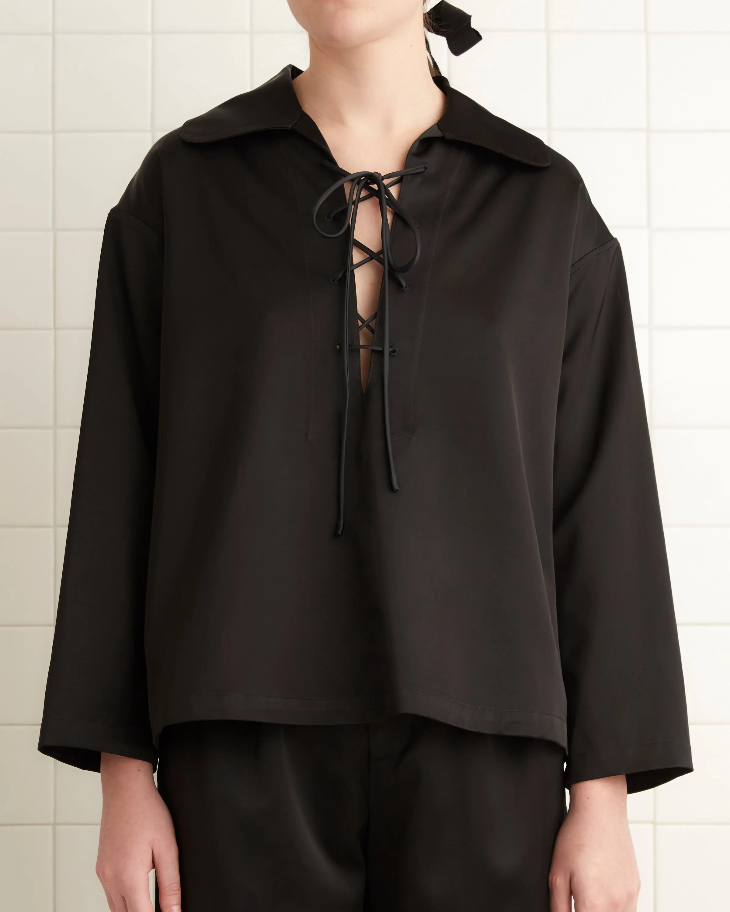 Sheen Bonnie Shirt - Black sold by BODE product image thumbnail 2